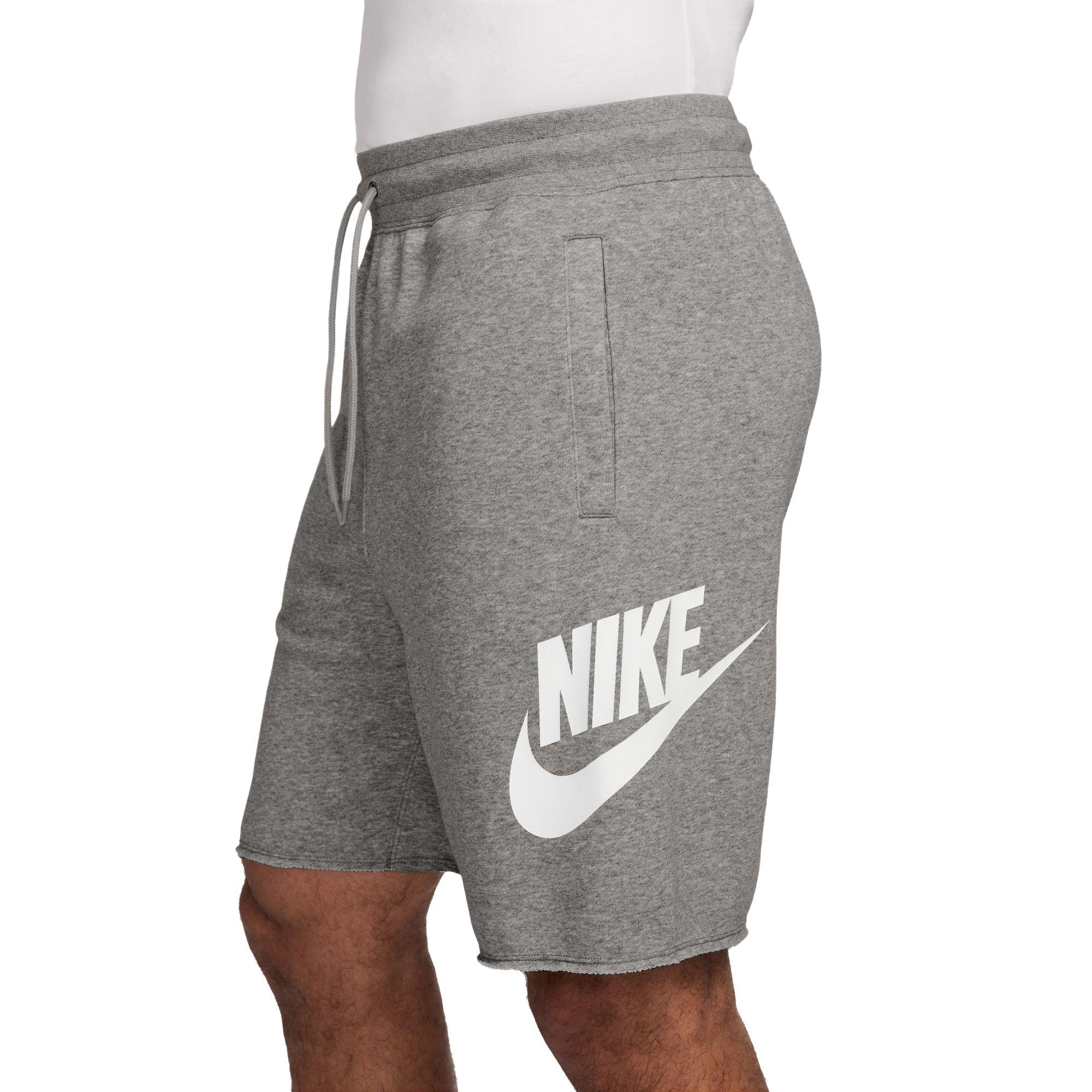 Nike Men's Club French Terry Alumni Shorts - Grey - GREY Thumbnail View 3