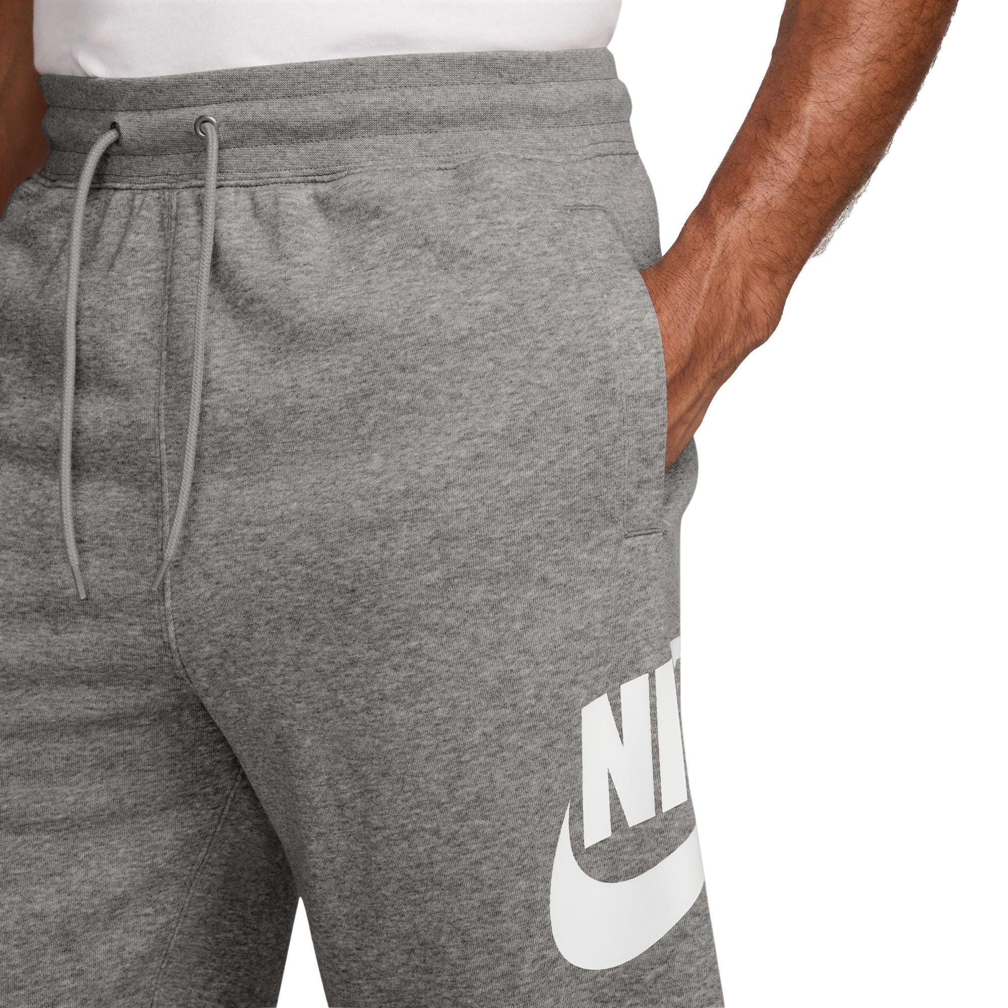 Nike Men's Club French Terry Alumni Shorts - Grey - GREY Thumbnail View 4