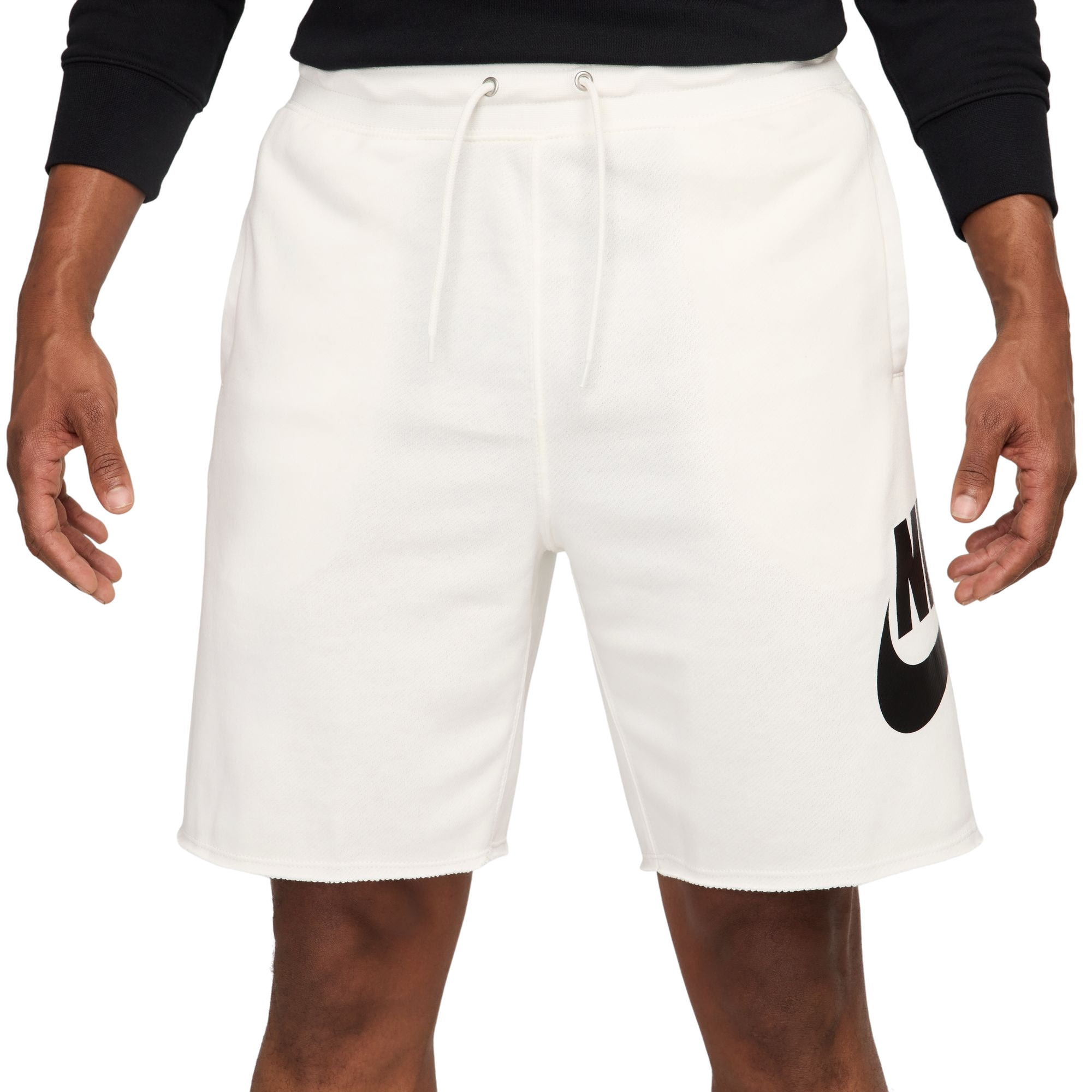 Nike Men's Club French Terry Alumni Shorts - WHITE Thumbnail View 1