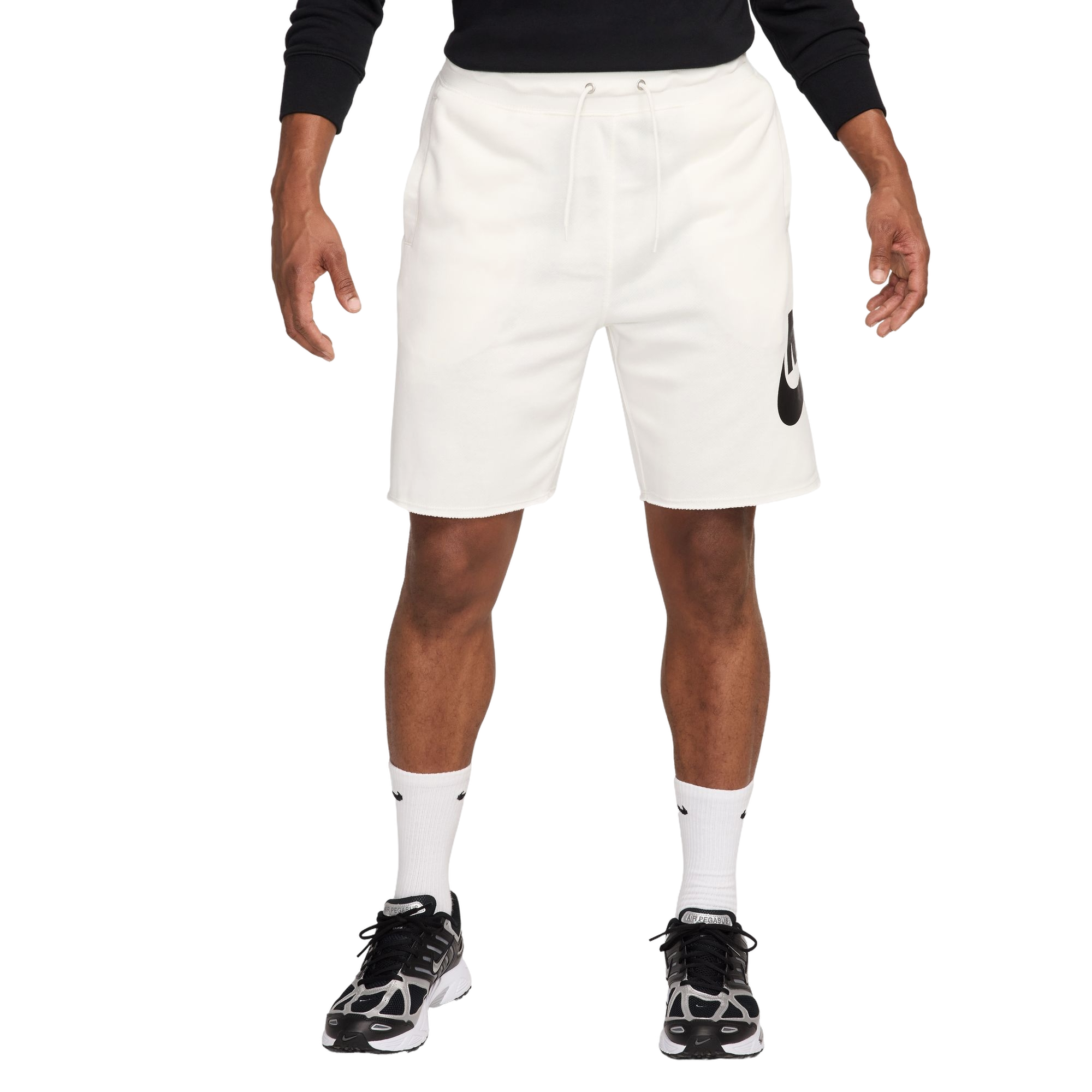 Nike Men's Club French Terry Alumni Shorts - WHITE Thumbnail View 3