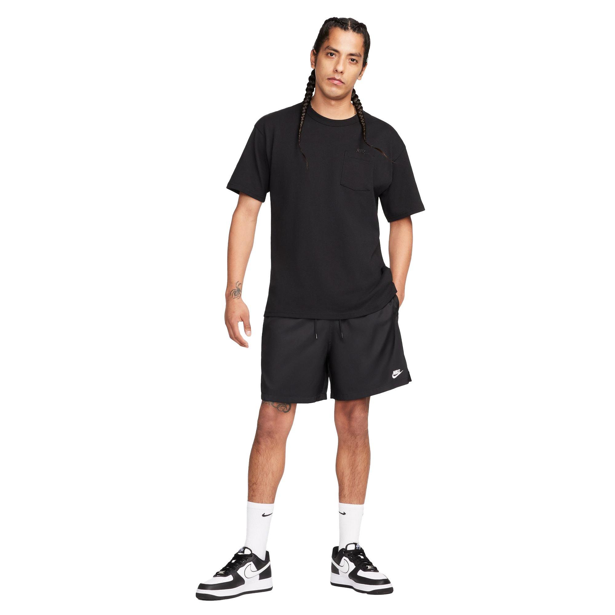 Nike Men's Club Woven Flow Shorts-Black - BLACK Thumbnail View 6