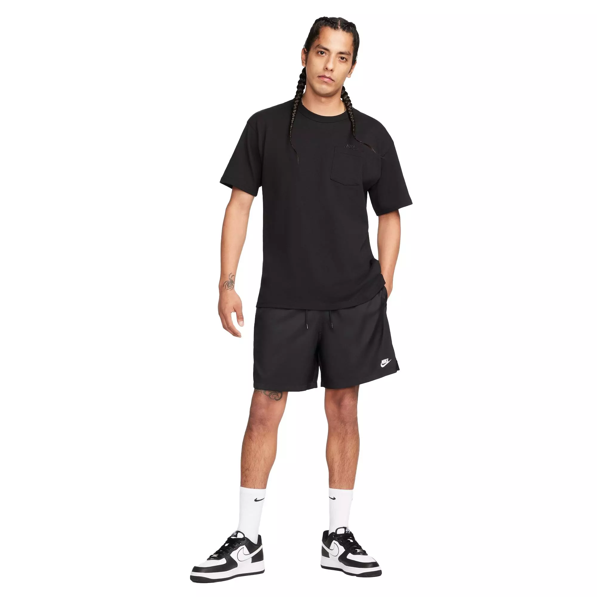 Nike Men's Club Woven Flow Shorts-Black - BLACK