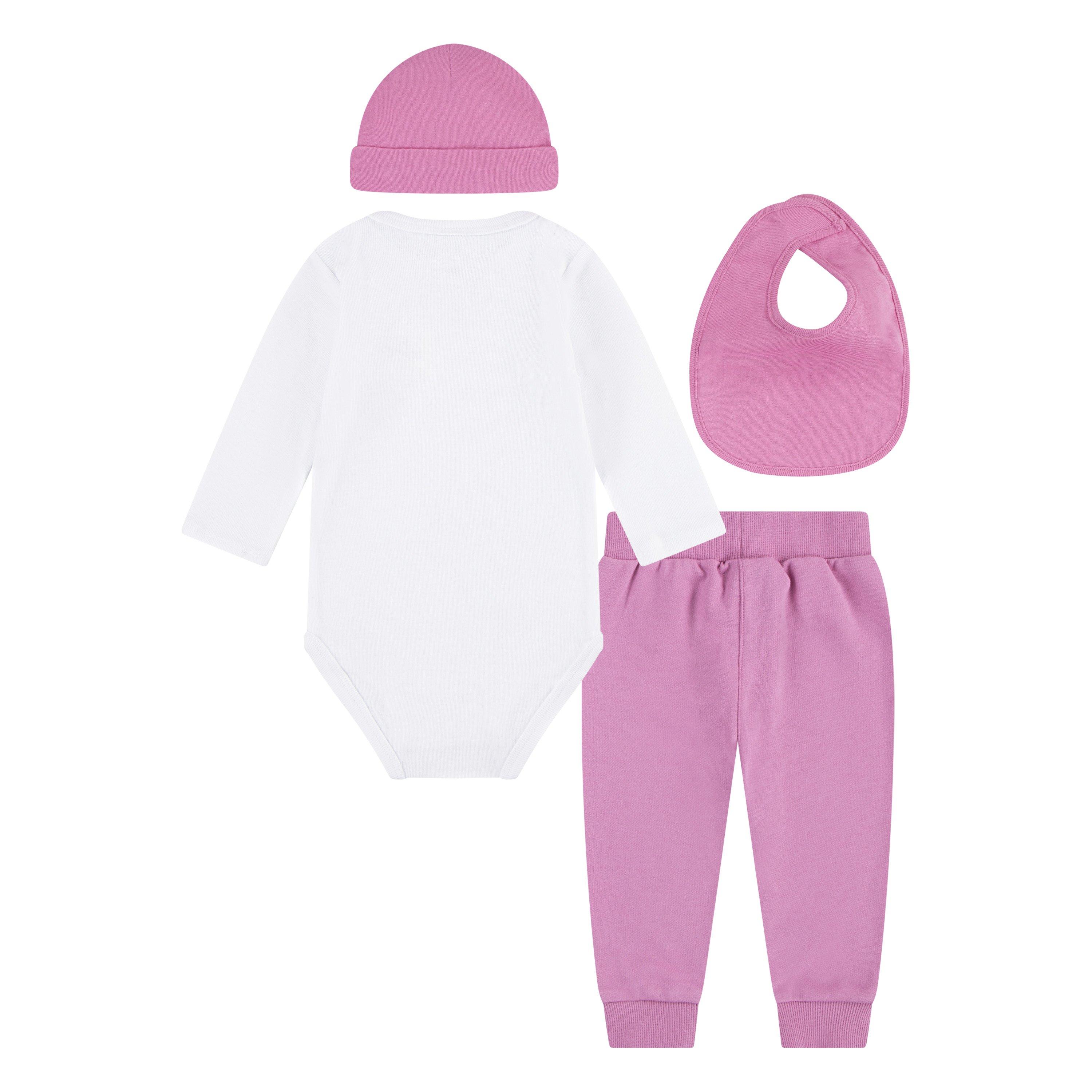 Nike 4-Piece Bodysuit Jersey Infant Girls' Pink Set