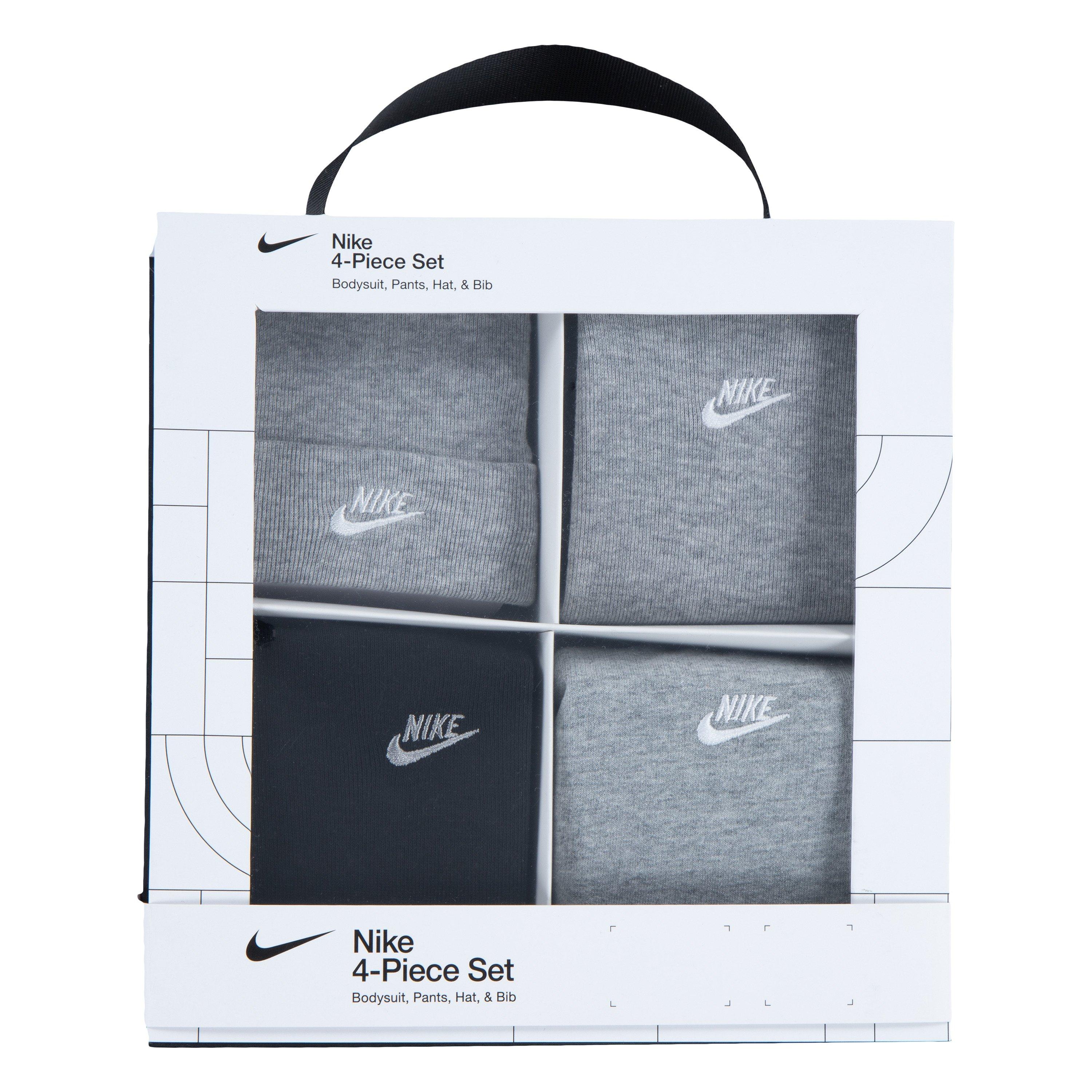 Nike Infant Girls' 4-Piece Bodysuit Jersey Set - Grey