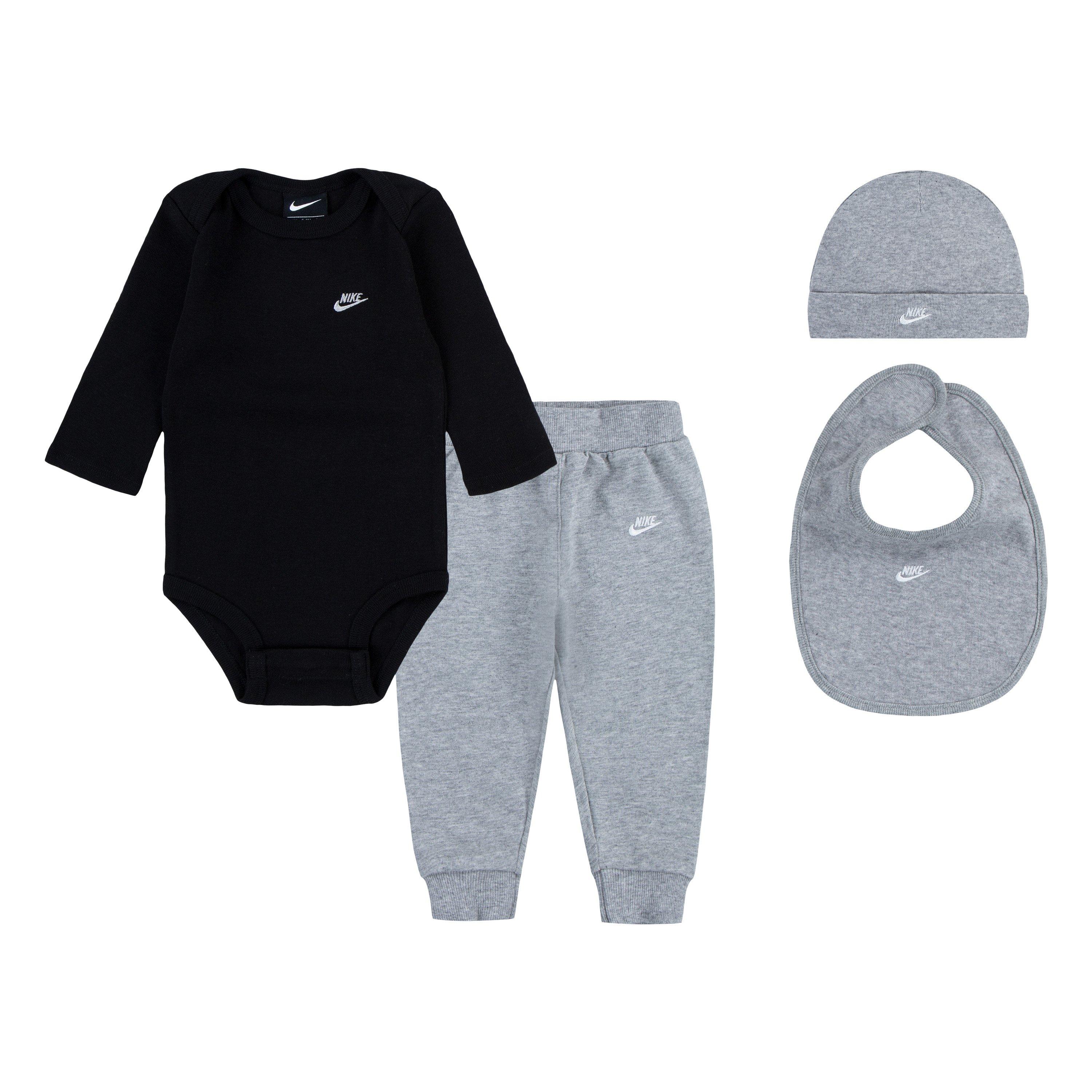 Nike Infant Girls' 4-Piece Bodysuit Jersey Set - Grey