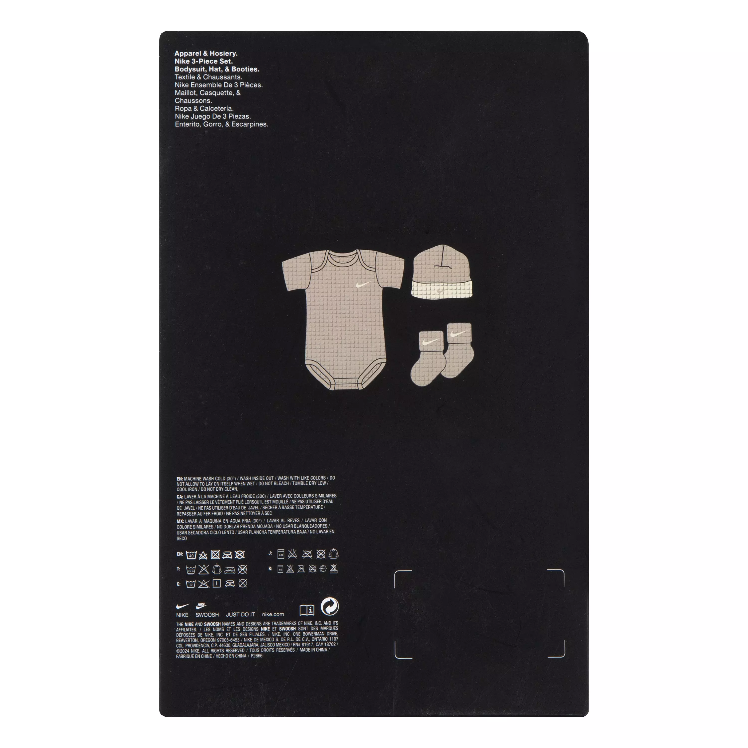 Nike Infant Kids' Waffle 3-Piece Bodysuit Set - Tan - TAN