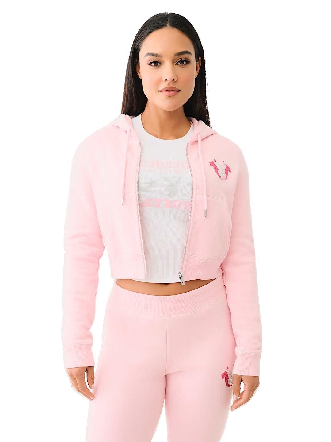 True Religion X Playboy Crystal Zip Up Women's Hoodie