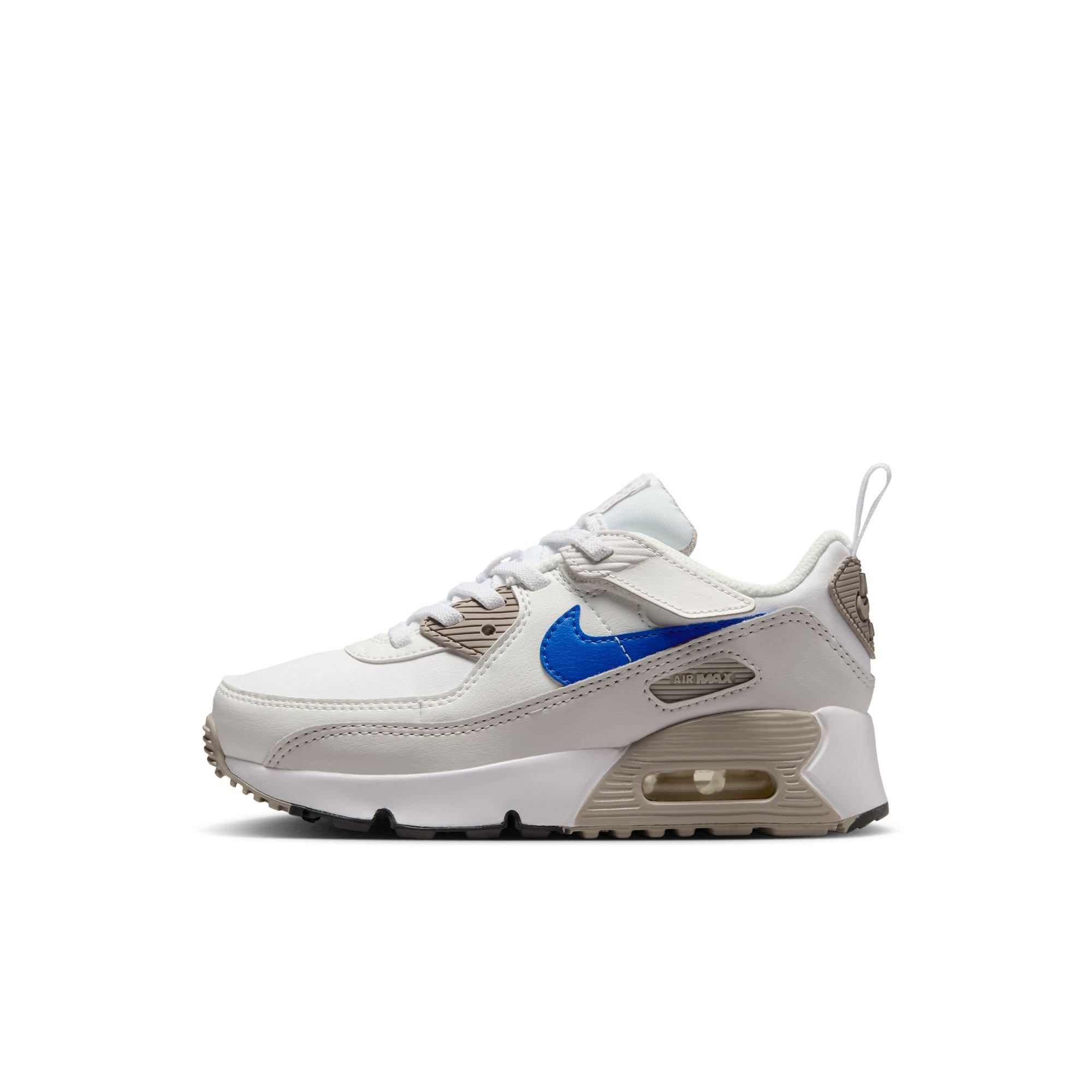 Nike Air Max 90 EasyOn "White/Racer Blue/College Grey" Preschool Boys' Shoe