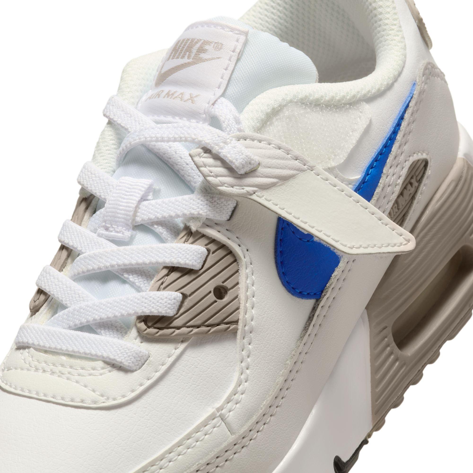 Nike Air Max 90 EasyOn "White/Racer Blue/College Grey" Preschool Boys' Shoe