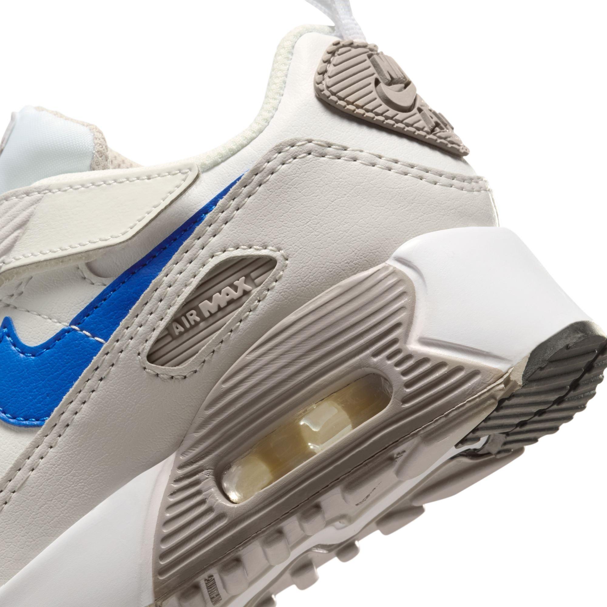 Nike Air Max 90 EasyOn "White/Racer Blue/College Grey" Preschool Boys' Shoe