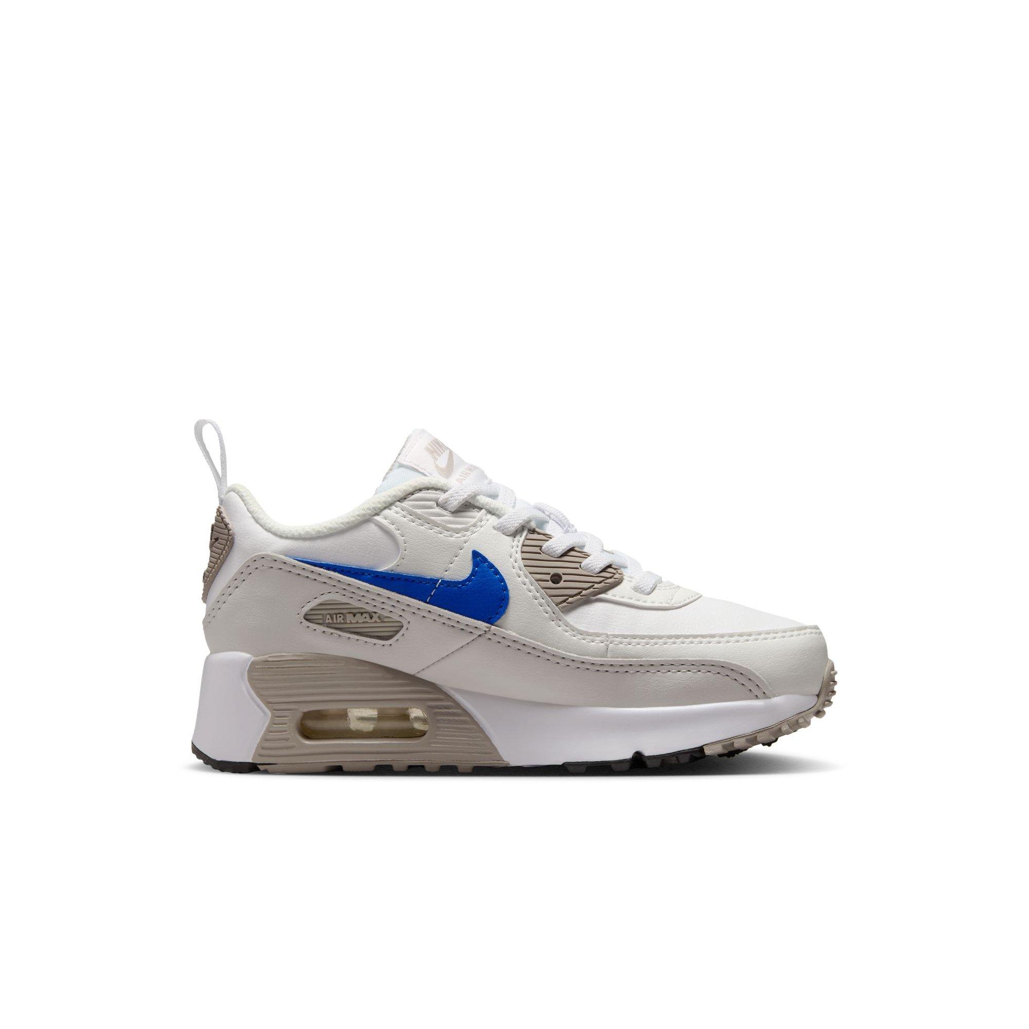 Nike Air Max 90 EasyOn "White/Racer Blue/College Grey" Preschool Boys' Shoe