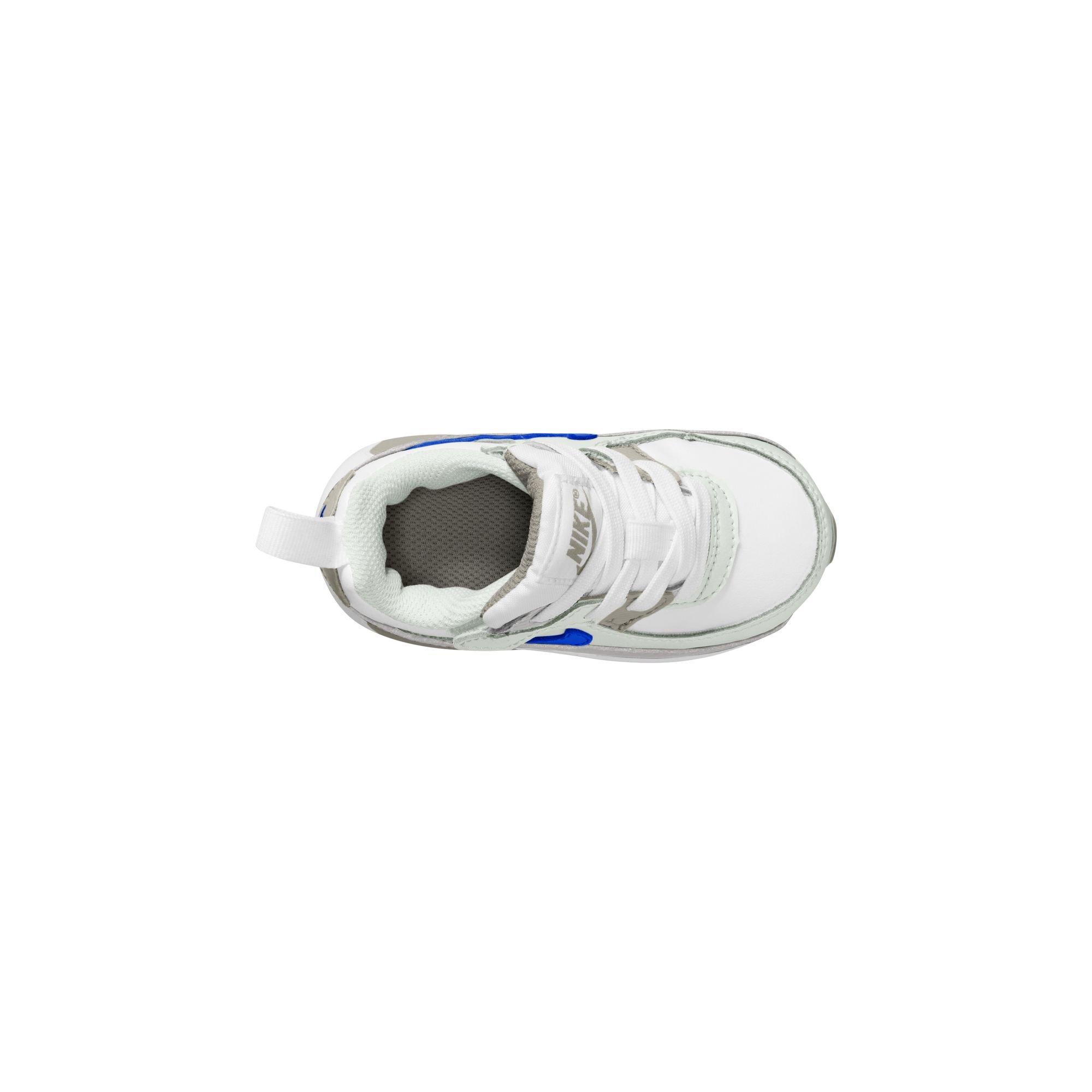 Nike Air Max 90 EasyOn Toddler Boys' "White/Racer Blue/College Grey" Shoe