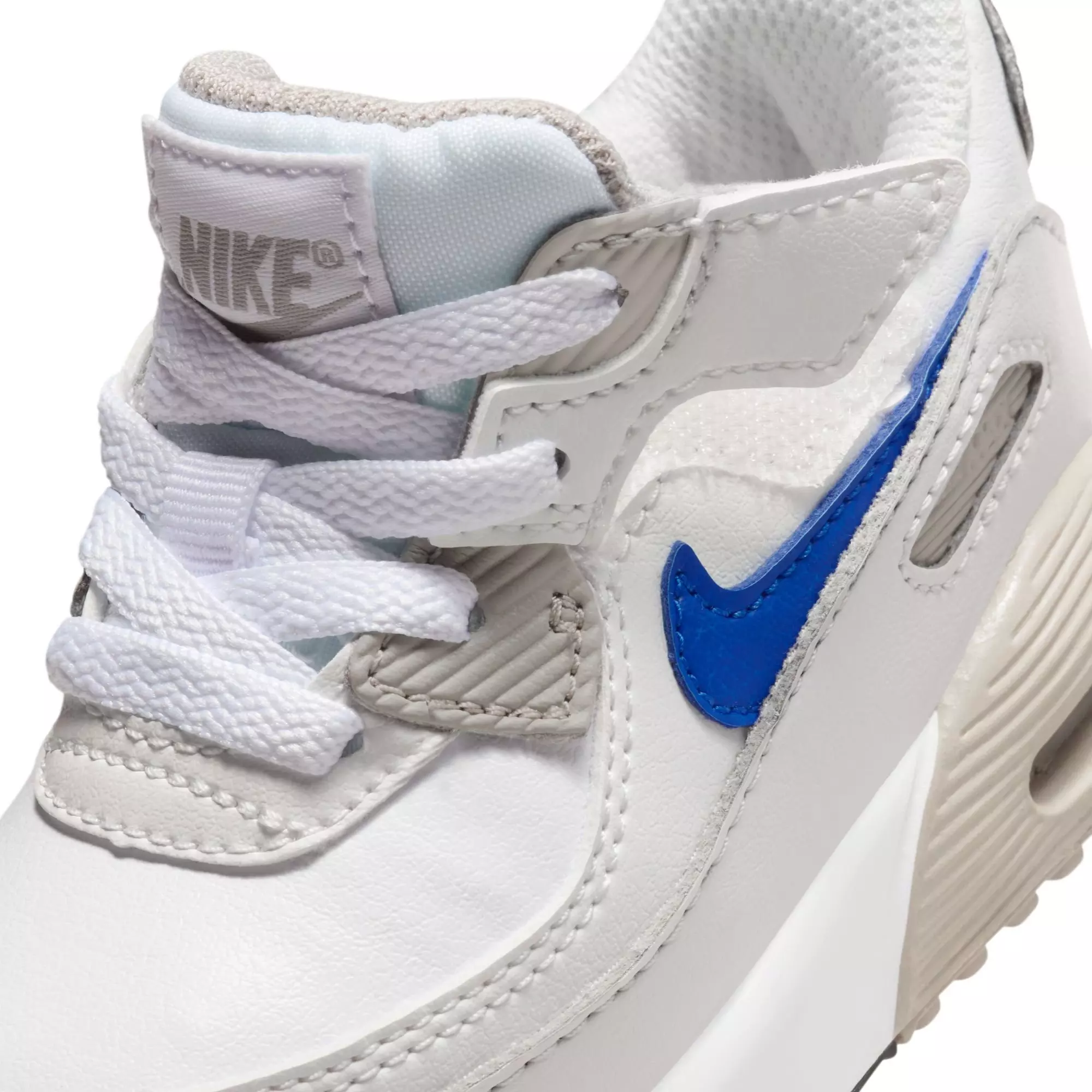 Nike Air Max 90 EasyOn "White/Racer Blue/College Grey" Toddler Boys' Shoe - WHITE/BLUE