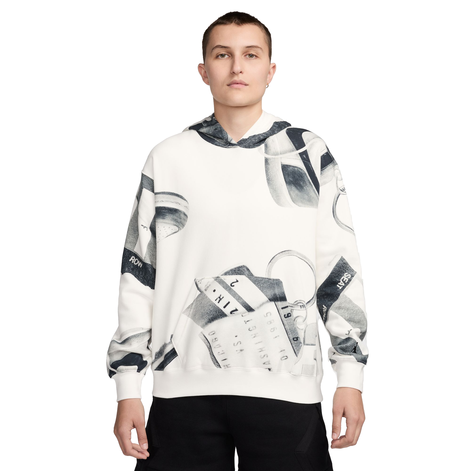 Jordan Women's Brooklyn Fleece Printed Pullover Hoodie - SAIL Thumbnail View 1