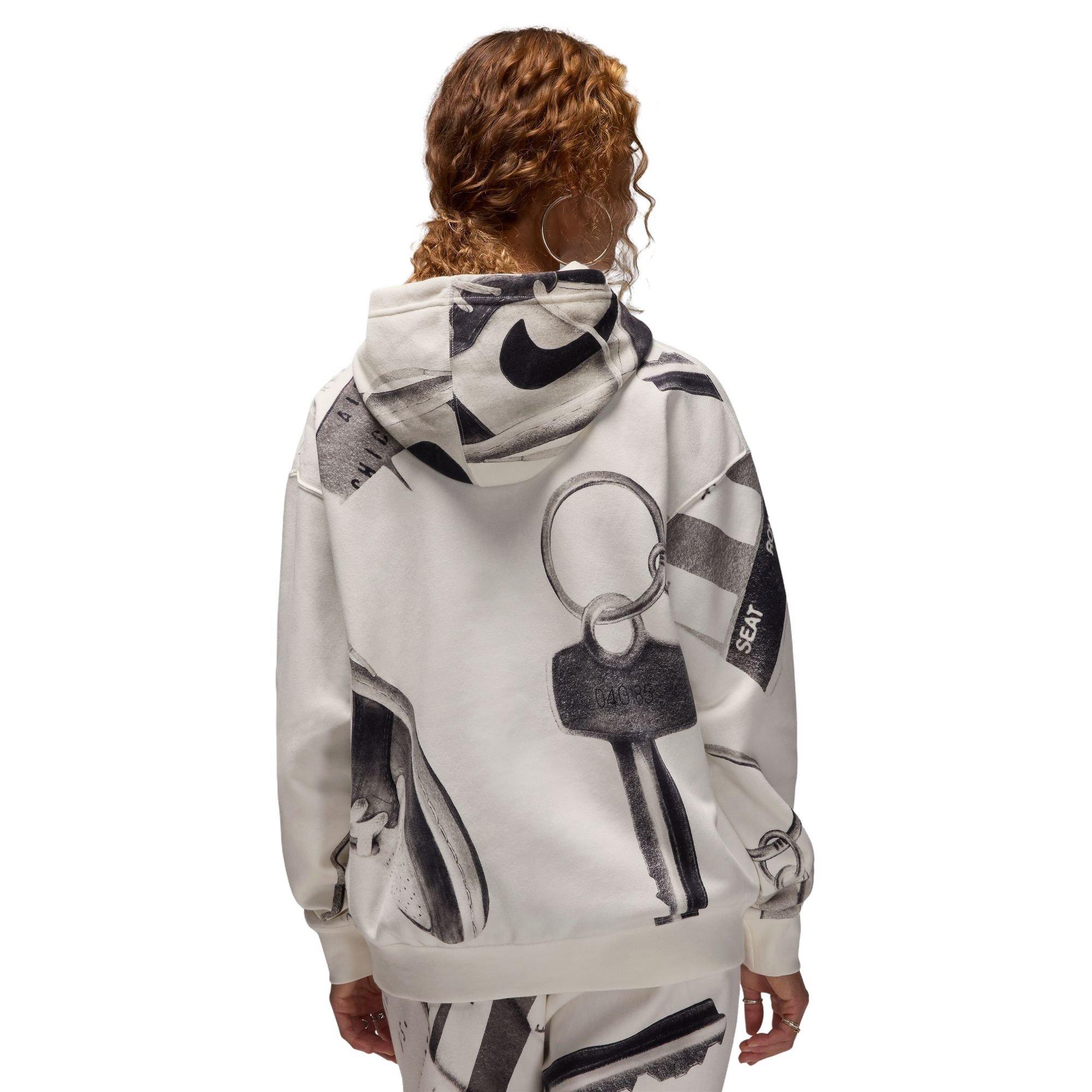 Jordan Women's Brooklyn Fleece Printed Pullover Hoodie - SAIL Thumbnail View 2
