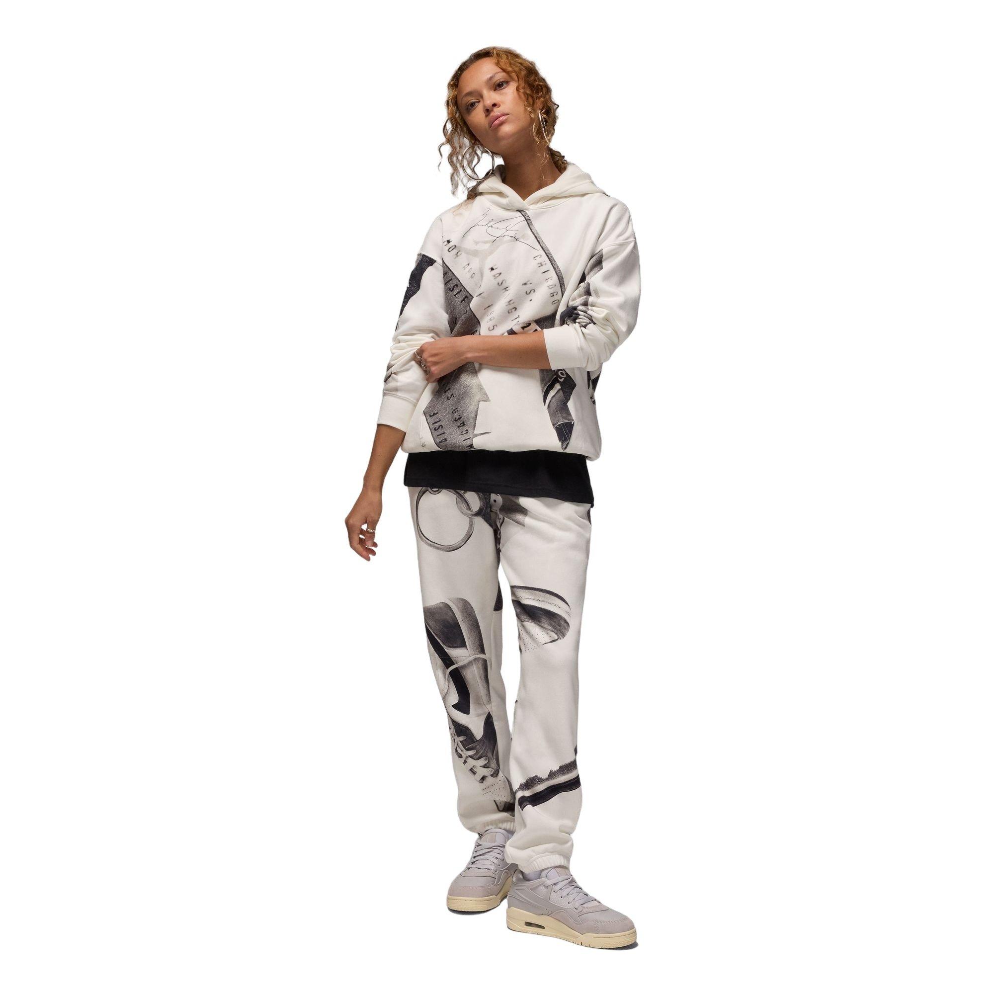 Jordan Women's Brooklyn Fleece Printed Pullover Hoodie - SAIL Thumbnail View 6