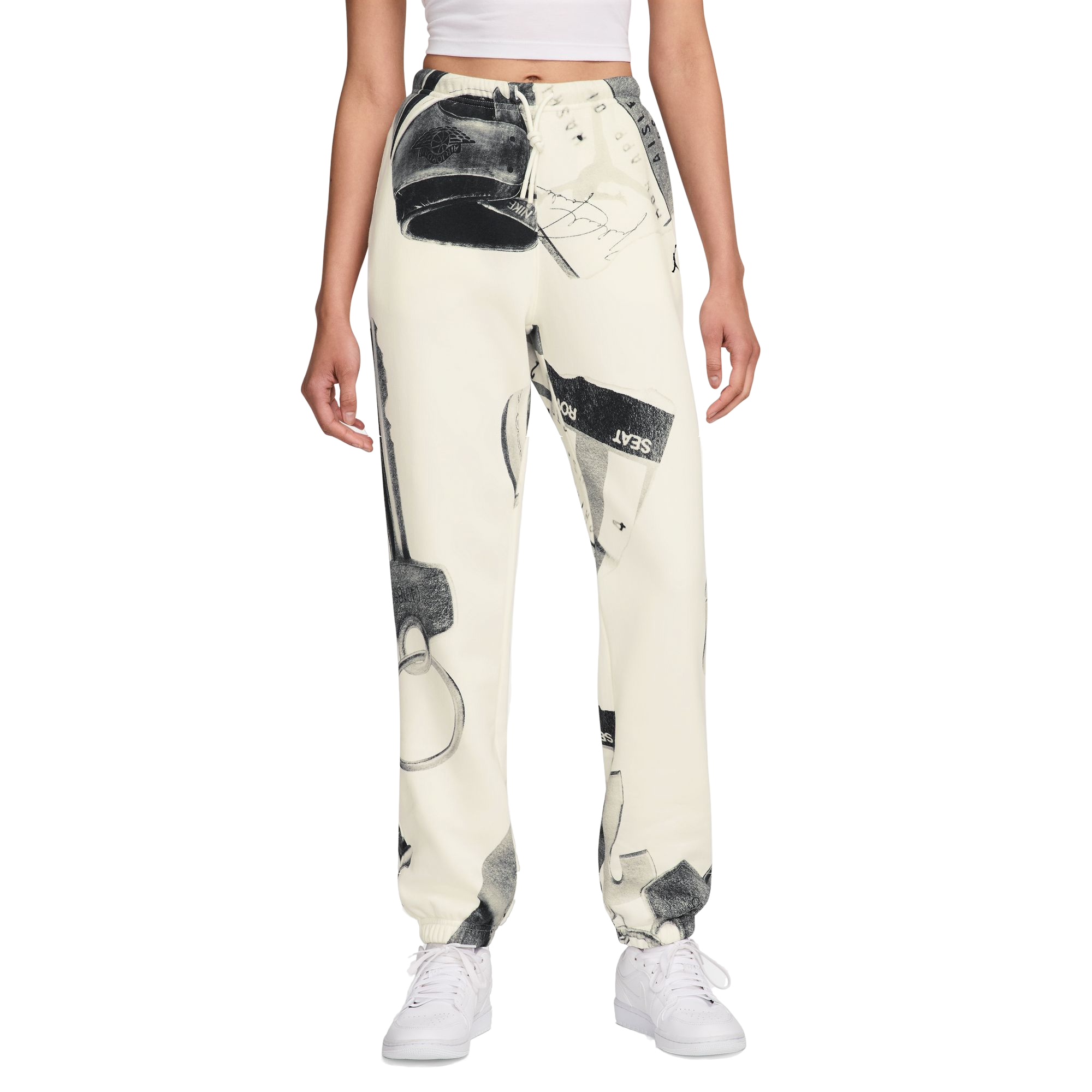 Jordan Women's Brooklyn Fleece Printed Pants - SAIL Thumbnail View 1