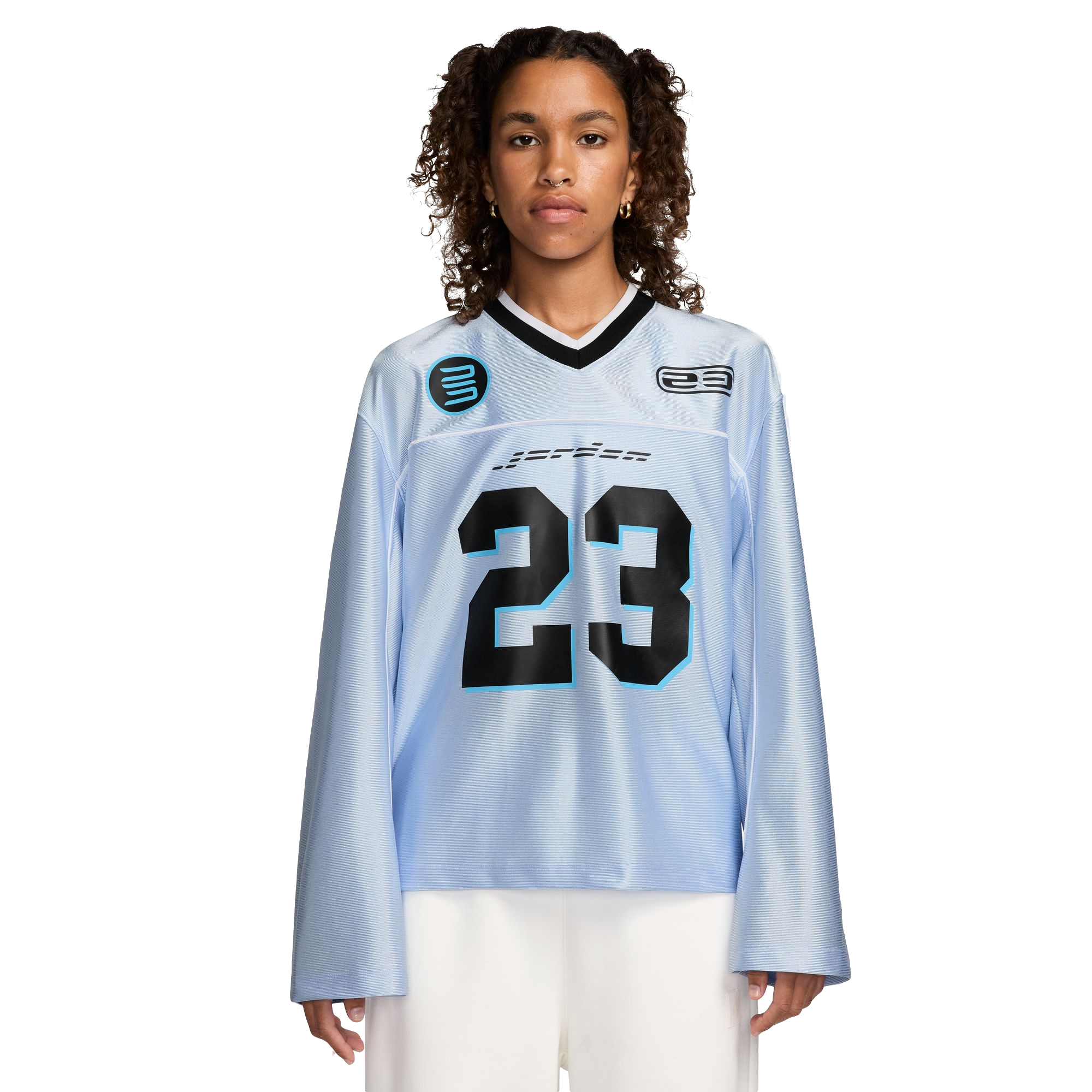 Jordan Women's Long-Sleeve Jersey Top - BLUE Thumbnail View 1