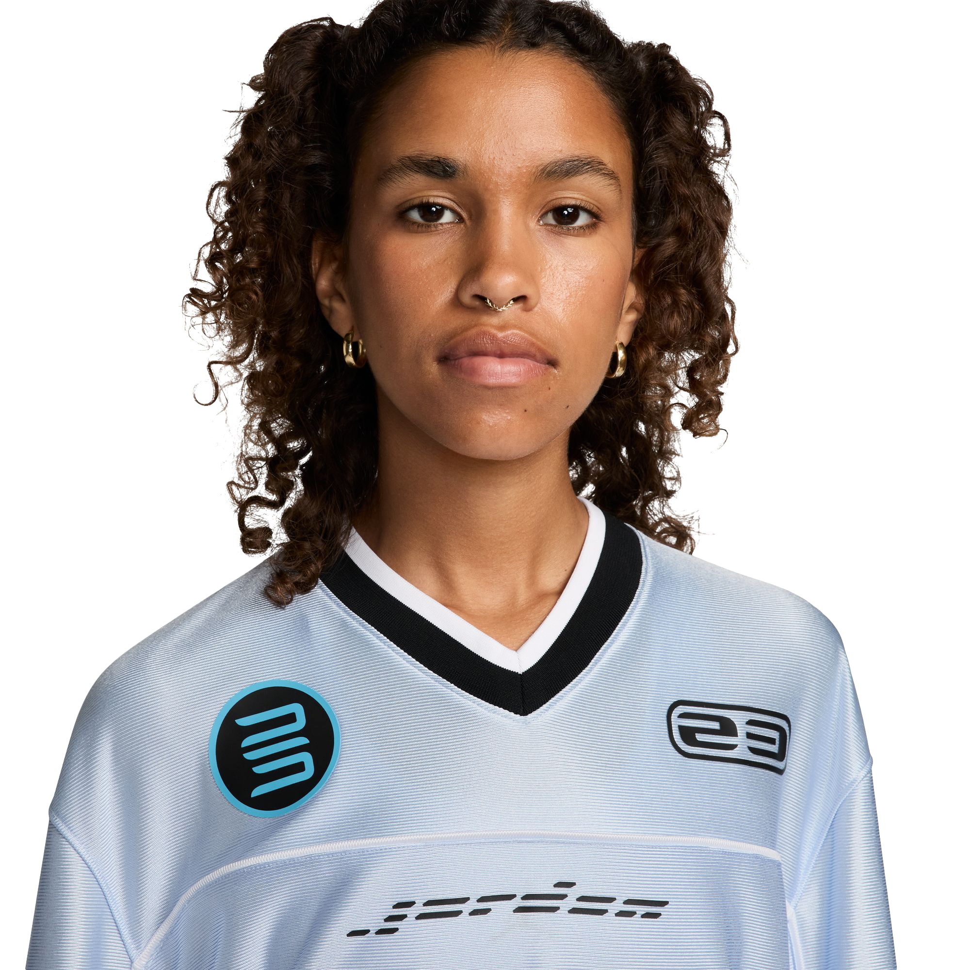 Jordan Women's Long-Sleeve Jersey Top - BLUE Thumbnail View 3