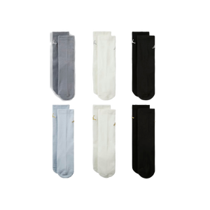 Jordan Big Kids' 6-Pack Crew Socks - Black/White/Grey