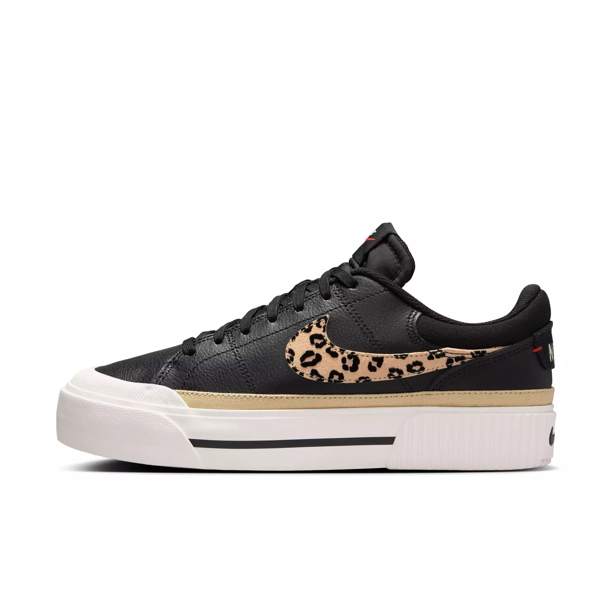 Nike Court Legacy Lift "Black/Lt Khaki/Sail/Picante Red" Women's Shoe
