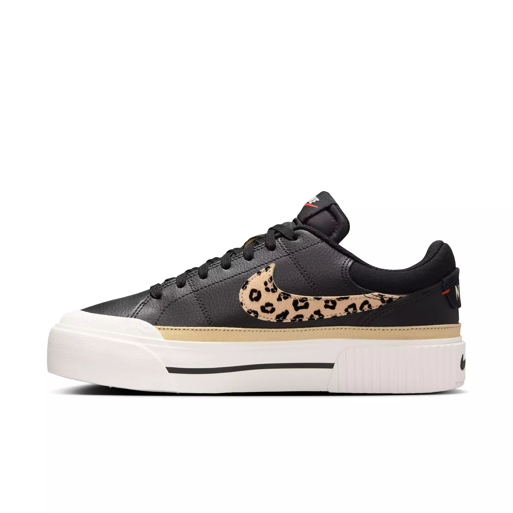 Nike Court Legacy Lift "Black/Lt Khaki/Sail/Picante Red" Women's Shoe
