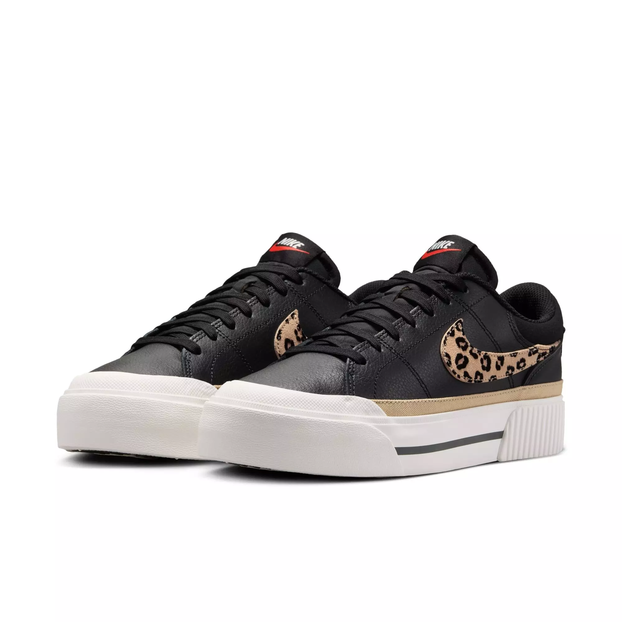 Nike Court Legacy Lift "Black/Lt Khaki/Sail/Picante Red" Women's Shoe