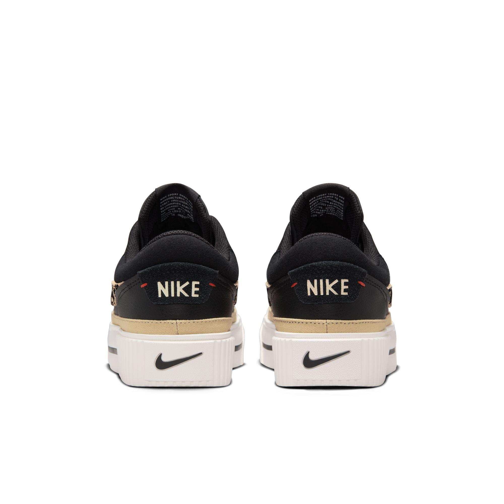 Nike Court Legacy Lift "Leopard Print" Women's Shoe - BLACK/TAN Thumbnail View 7