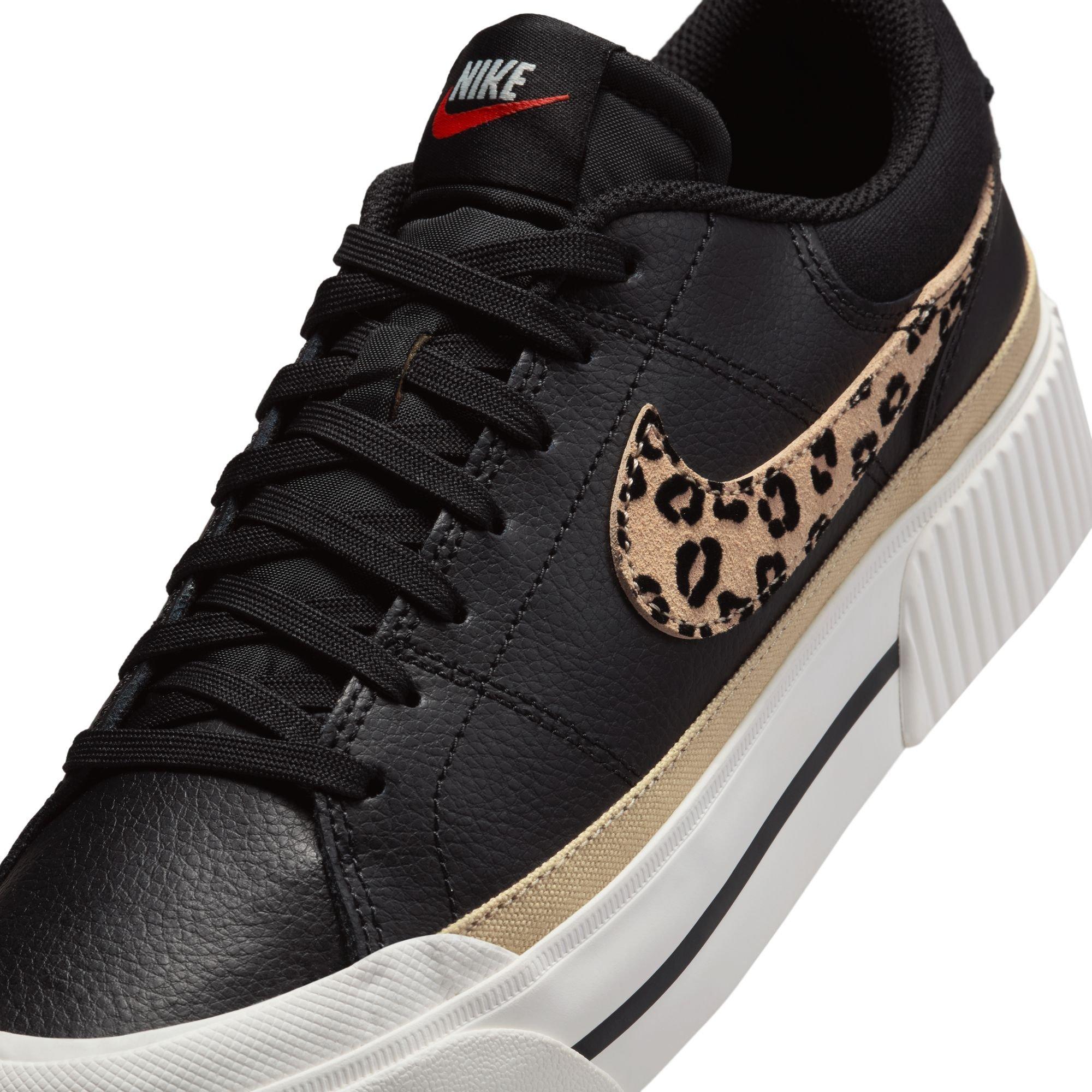 Nike Court Legacy Lift "Leopard Print" Women's Shoe - BLACK/TAN Thumbnail View 10
