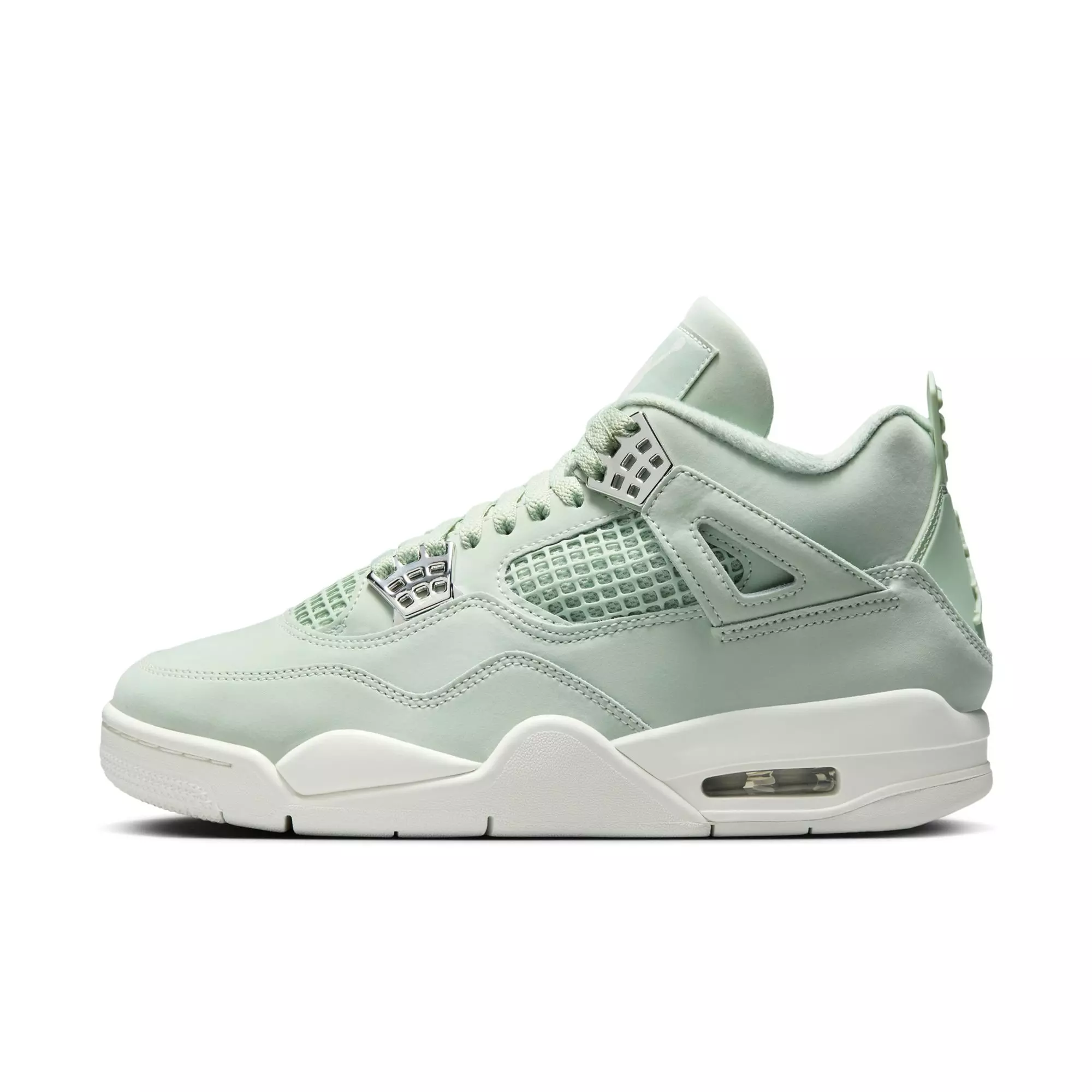 Jordan 4 Retro "Abundance" Women's Shoe - SEAFOAM/SAIL/METALLIC SILVER