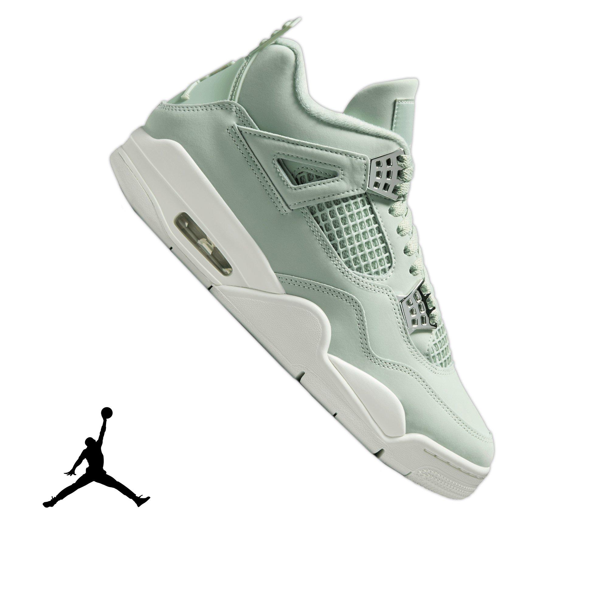 Jordan 4 Retro "Abundance" Women's Shoe - SEAFOAM/SAIL/METALLIC SILVER