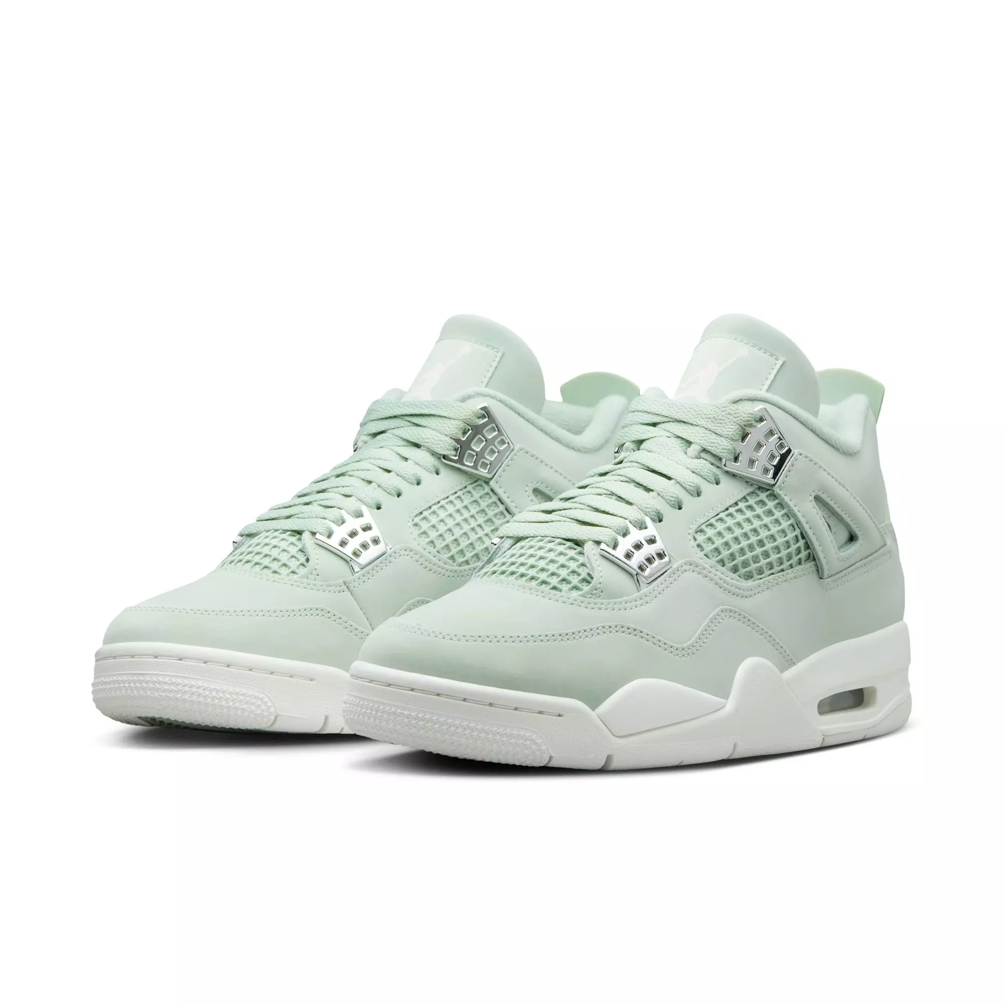 Jordan 4 Retro "Abundance" Women's Shoe - SEAFOAM/SAIL/METALLIC SILVER