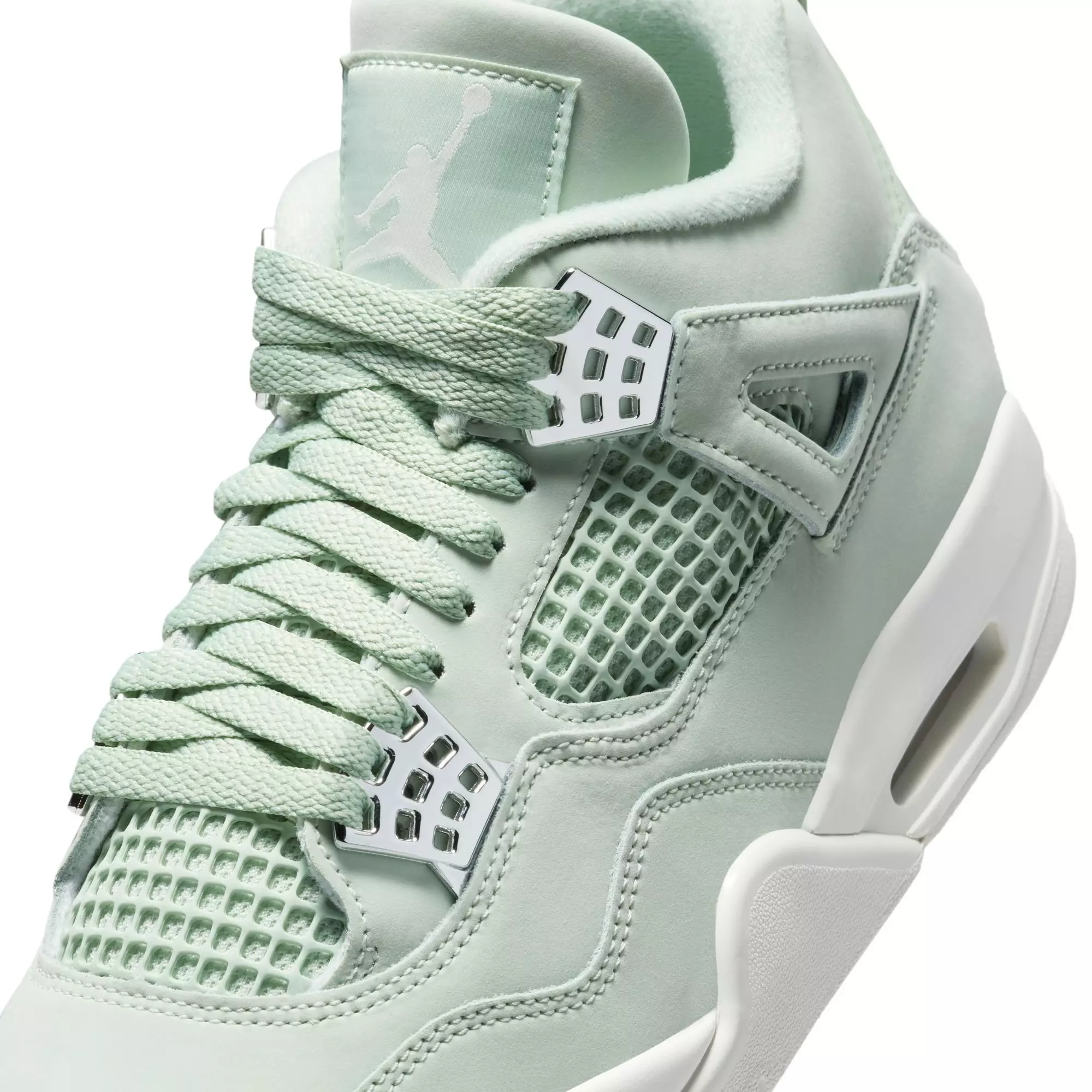 Jordan 4 Retro "Abundance" Women's Shoe - SEAFOAM/SAIL/METALLIC SILVER