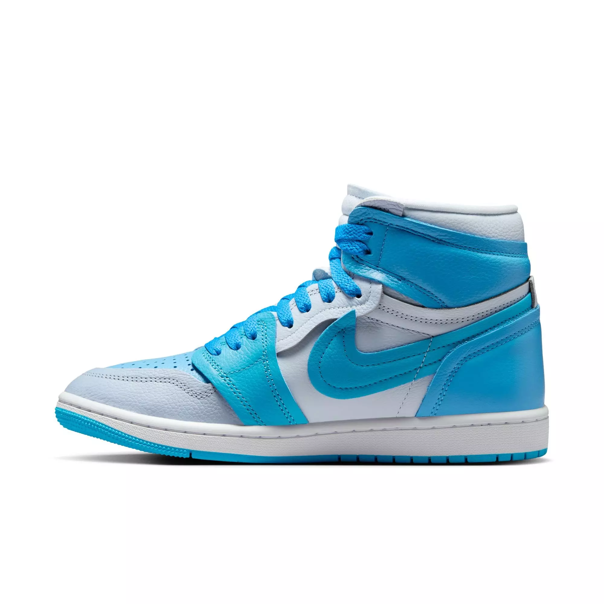 Jordan 1 High Method of Make "Blue Tint/Dk Powder Blue/University Blue" Women's Shoe - BLUE/WHITE
