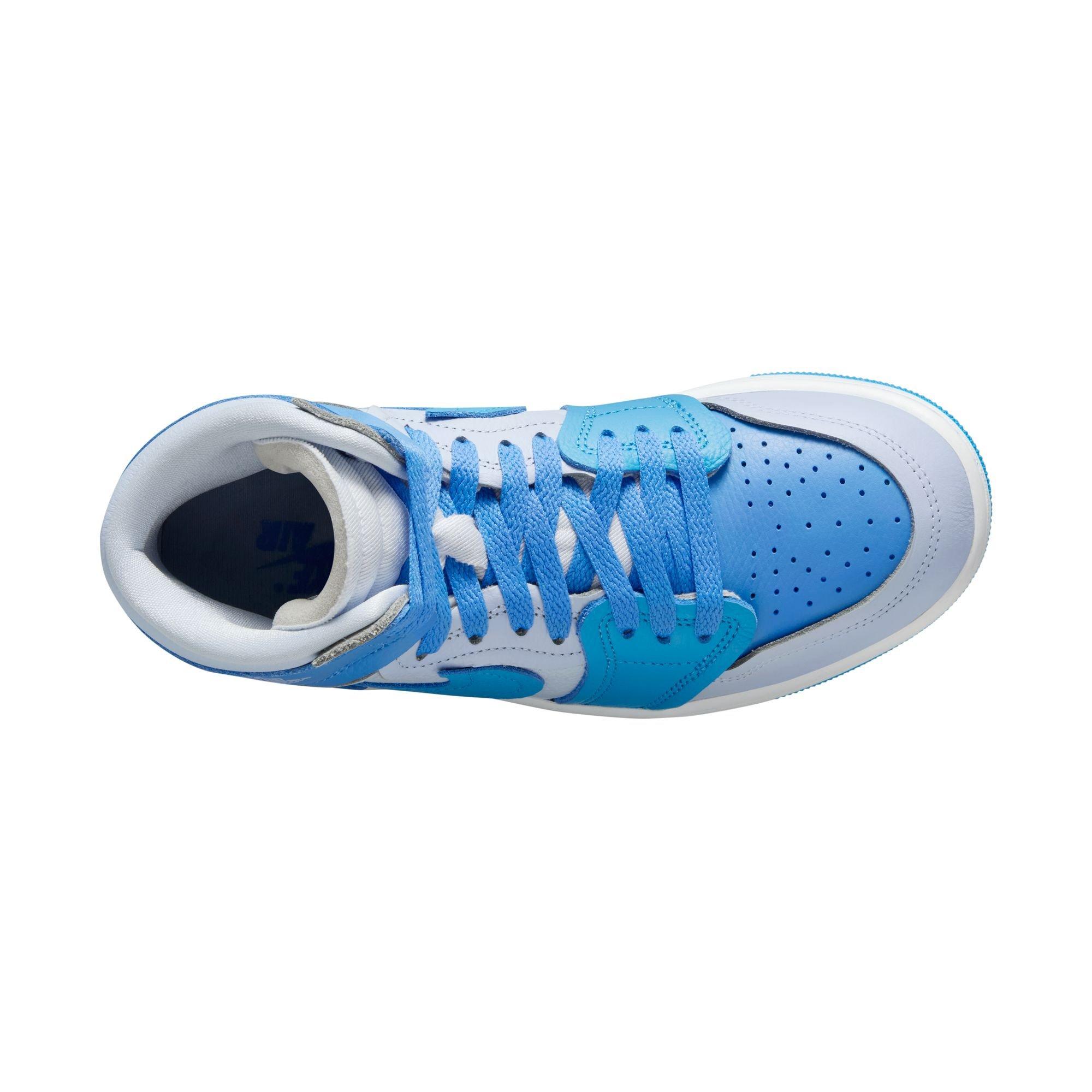 Jordan 1 High Method of Make "Blue Tint/Dk Powder Blue/University Blue" Women's Shoe - BLUE/WHITE Thumbnail View 8