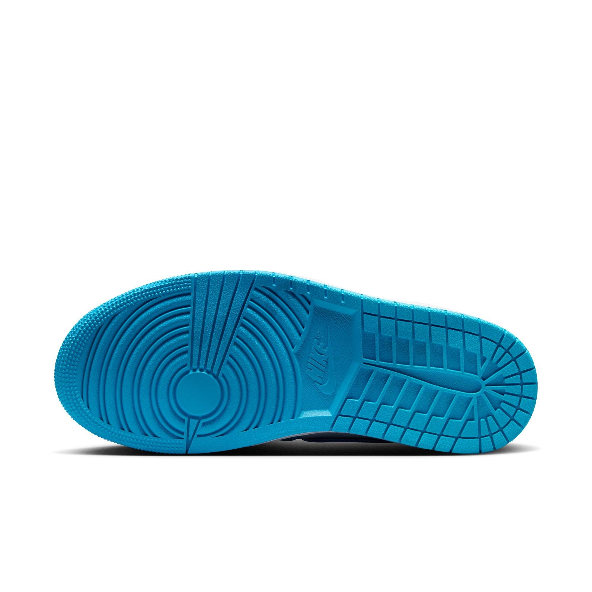 Jordan 1 High Method of Make "Blue Tint/Dk Powder Blue/University Blue" Women's Shoe - BLUE/WHITE Thumbnail View 9