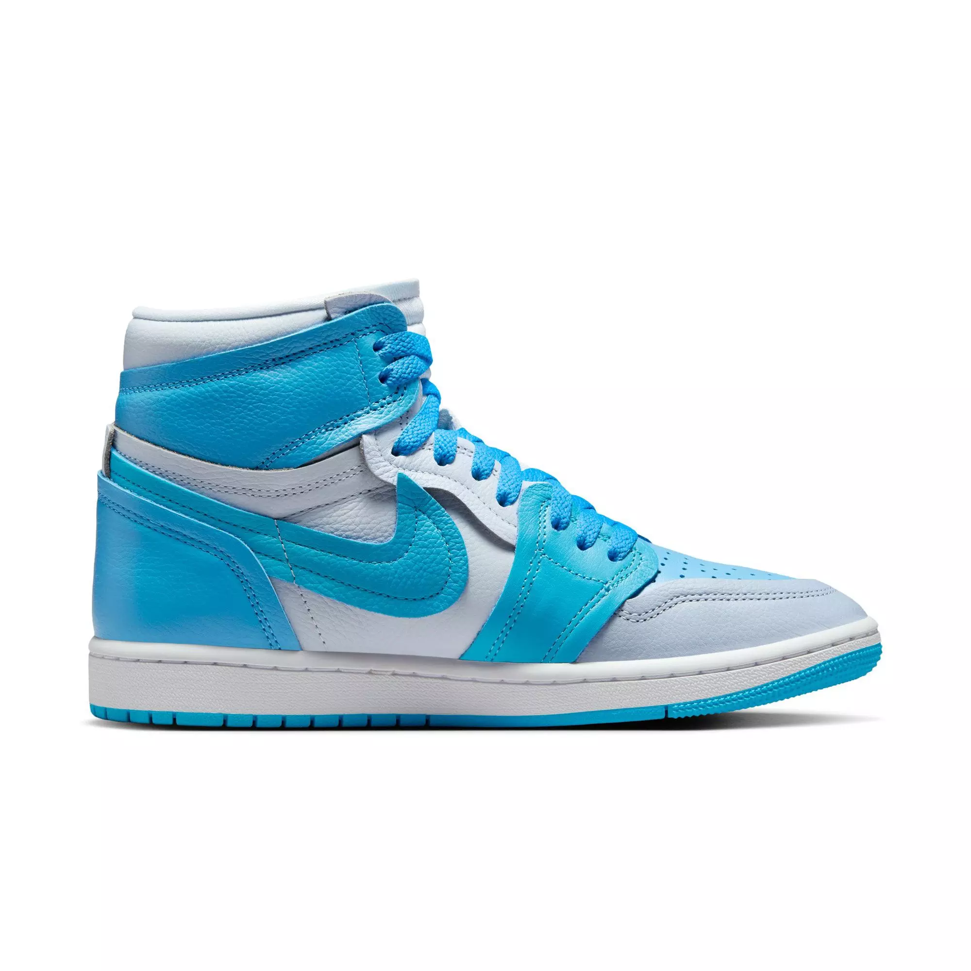 Jordan 1 High Method of Make "Blue Tint/Dk Powder Blue/University Blue" Women's Shoe - BLUE/WHITE