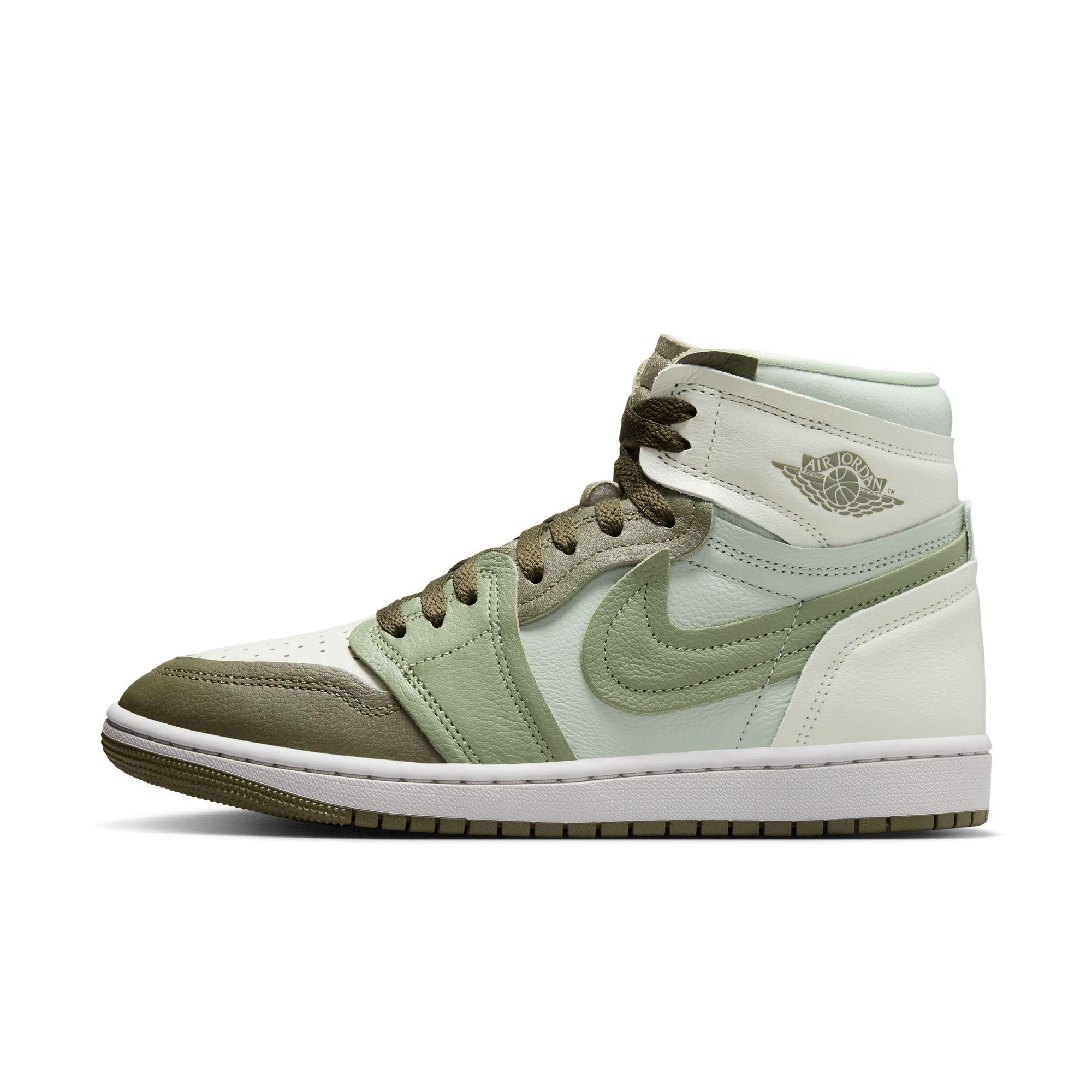 Jordan 1 High Method of Make Women's&nbsp;"Medium Olive/Oil Green/Sea Glass/Seafoam"&nbsp;Shoe