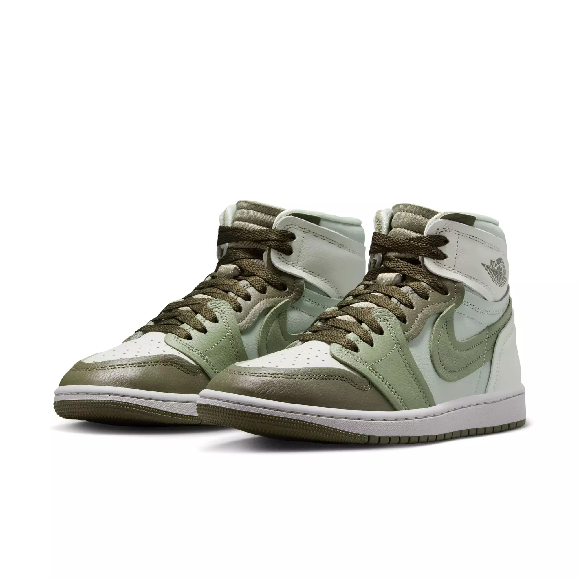 Jordan 1 High Method of Make "Medium Olive/Oil Green/Sea Glass/Seafoam" Women's Shoe​ - GREEN