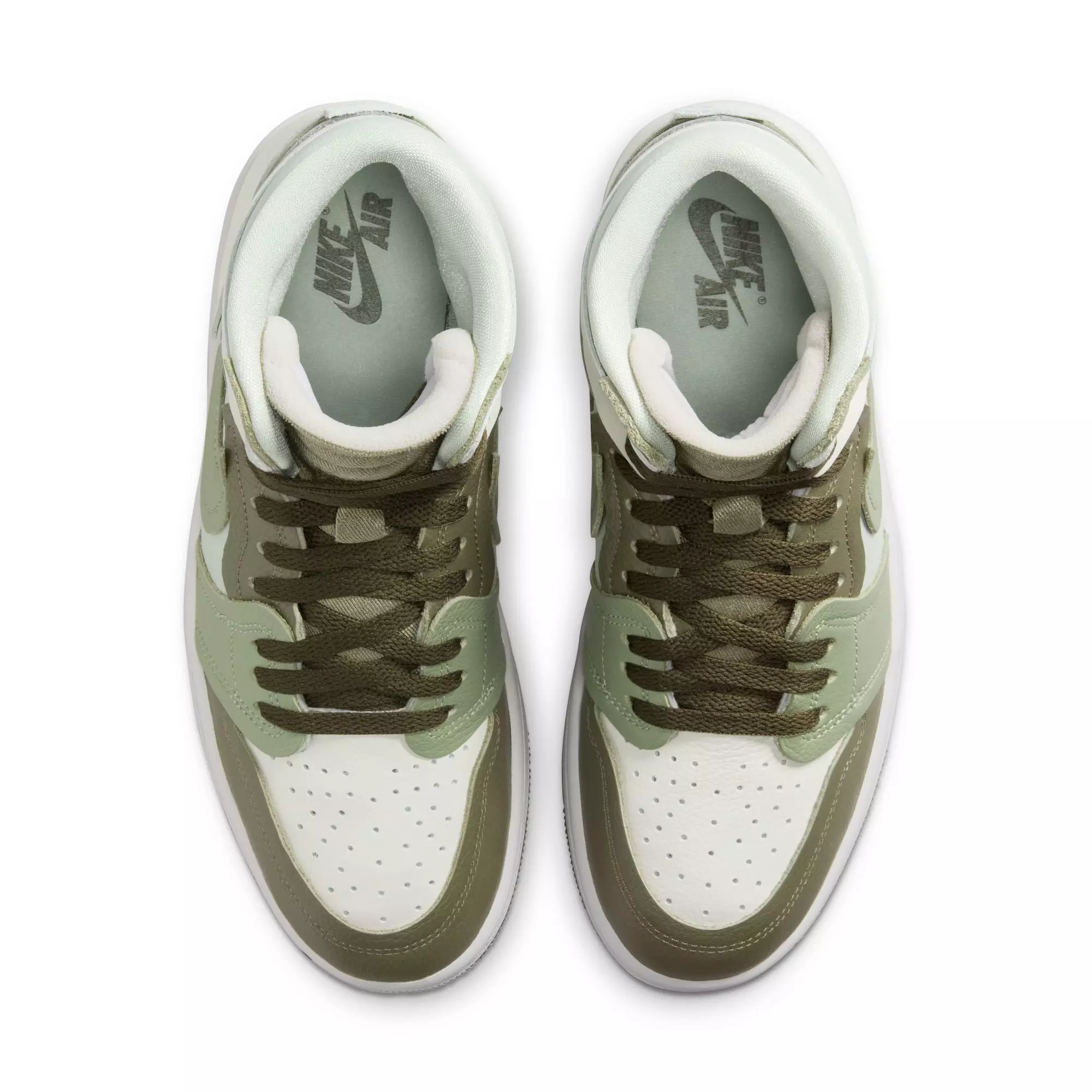 Jordan 1 High Method of Make "Medium Olive/Oil Green/Sea Glass/Seafoam" Women's Shoe​ - GREEN