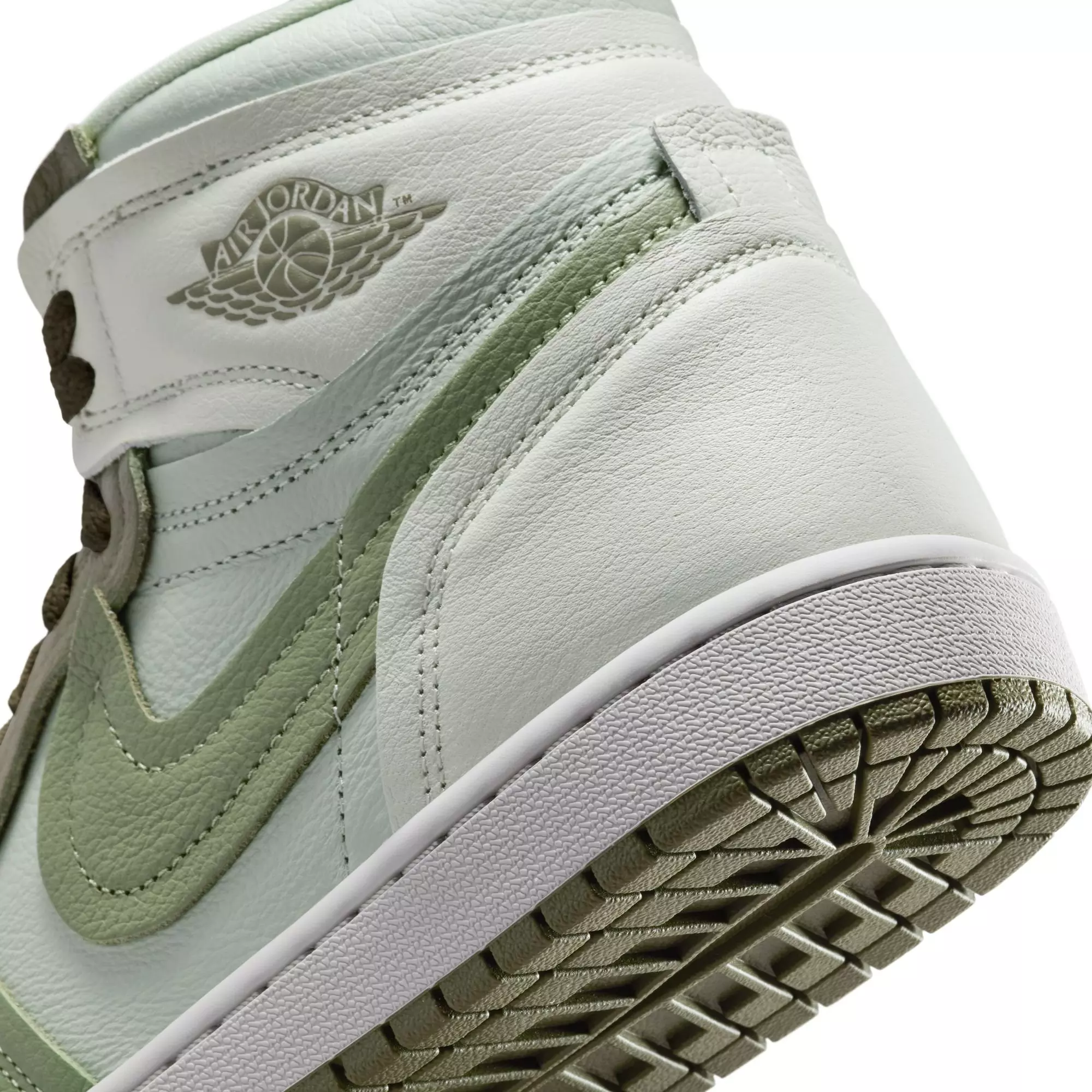 Jordan 1 High Method of Make "Medium Olive/Oil Green/Sea Glass/Seafoam" Women's Shoe​ - GREEN