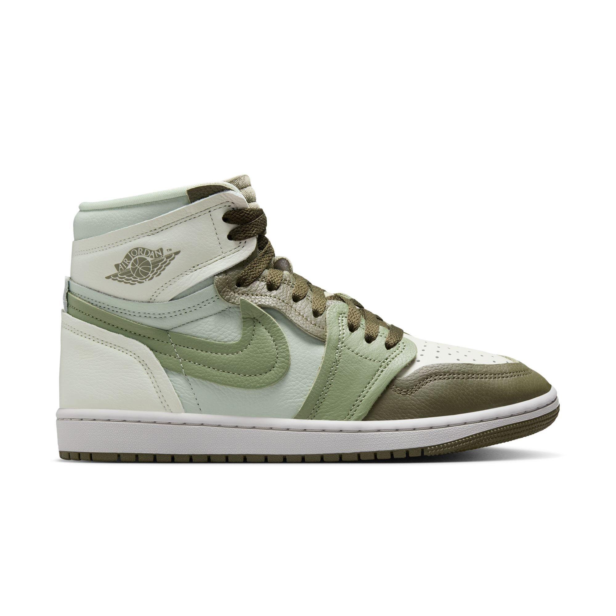 Jordan 1 High Method of Make "Medium Olive/Oil Green/Sea Glass/Seafoam" Women's Shoe​ - GREEN