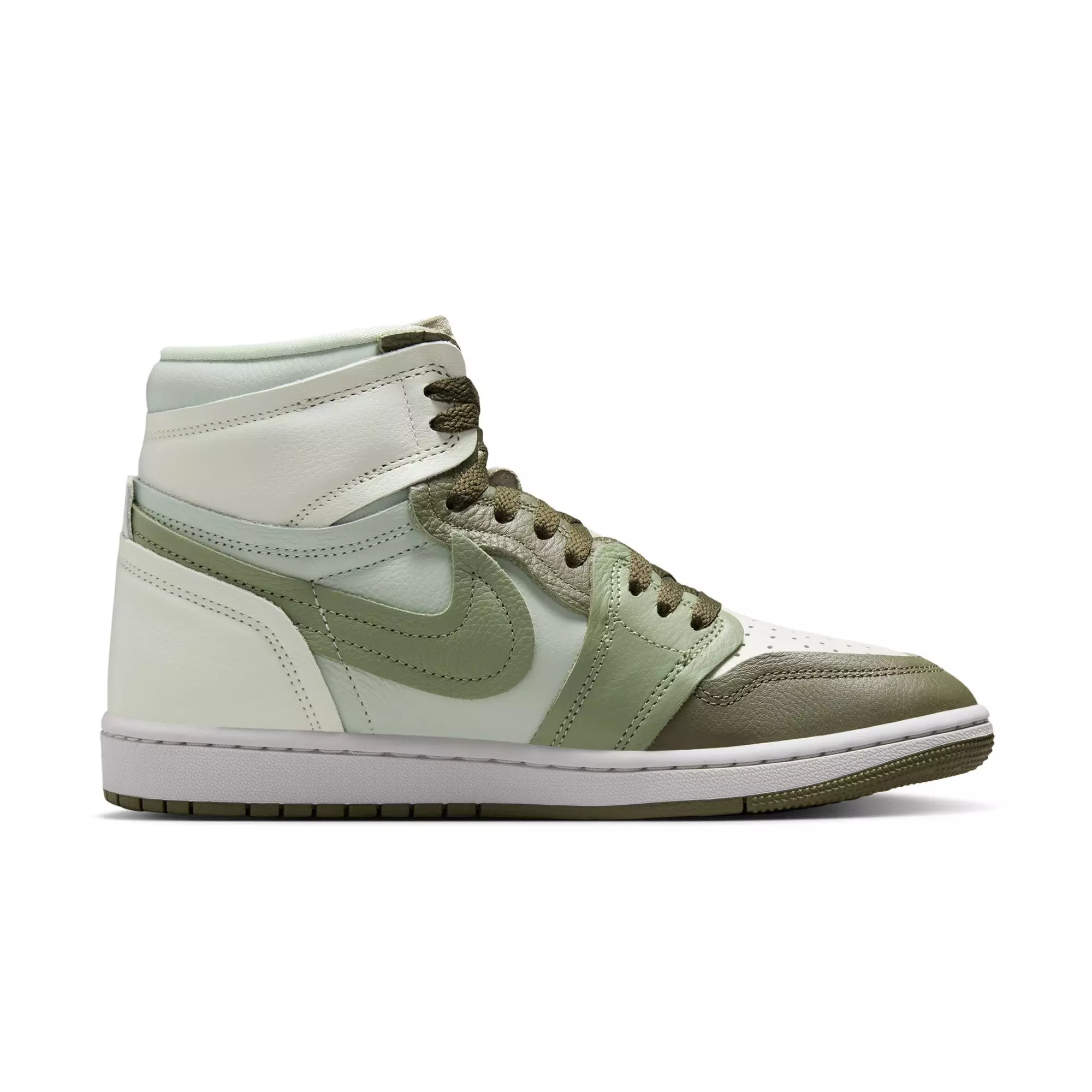 Jordan 1 High Method of Make "Medium Olive/Oil Green/Sea Glass/Seafoam" Women's Shoe​ - GREEN