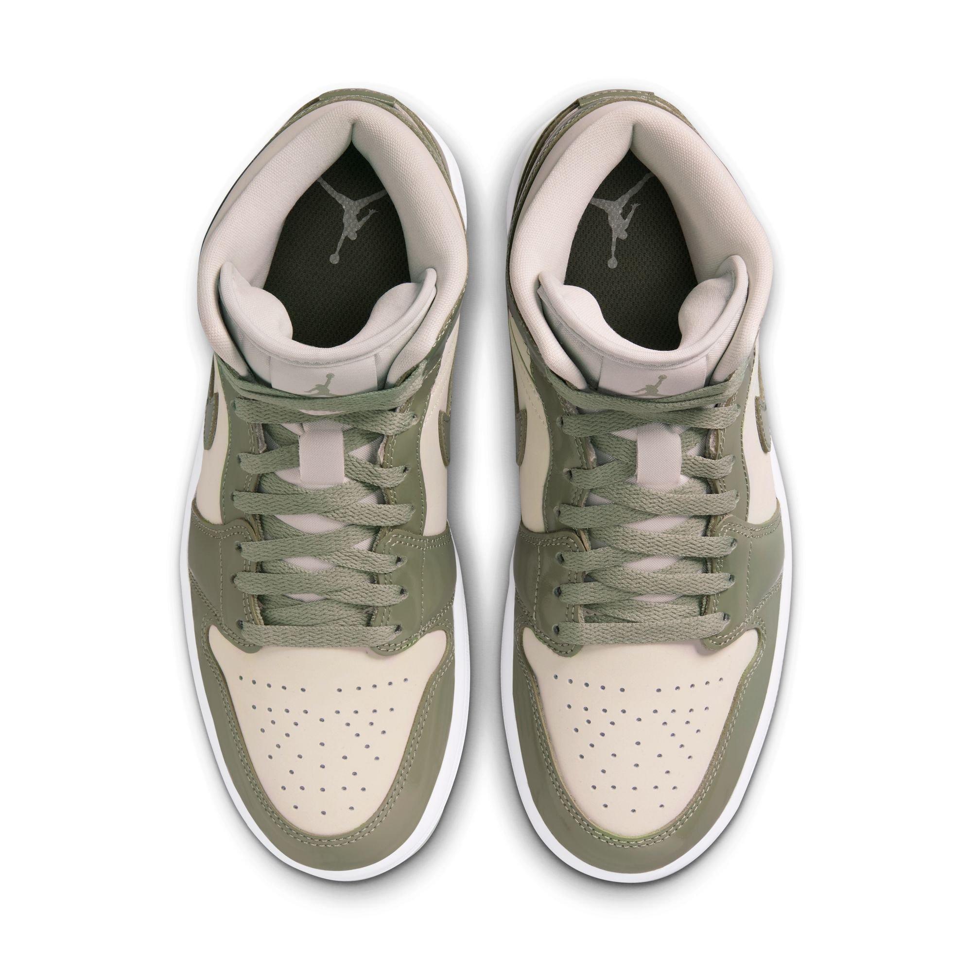 Jordan 1 Mid SE "Sea Glass/Oil Green/Metallic Silver" Women's Shoe - GREEN Thumbnail View 6