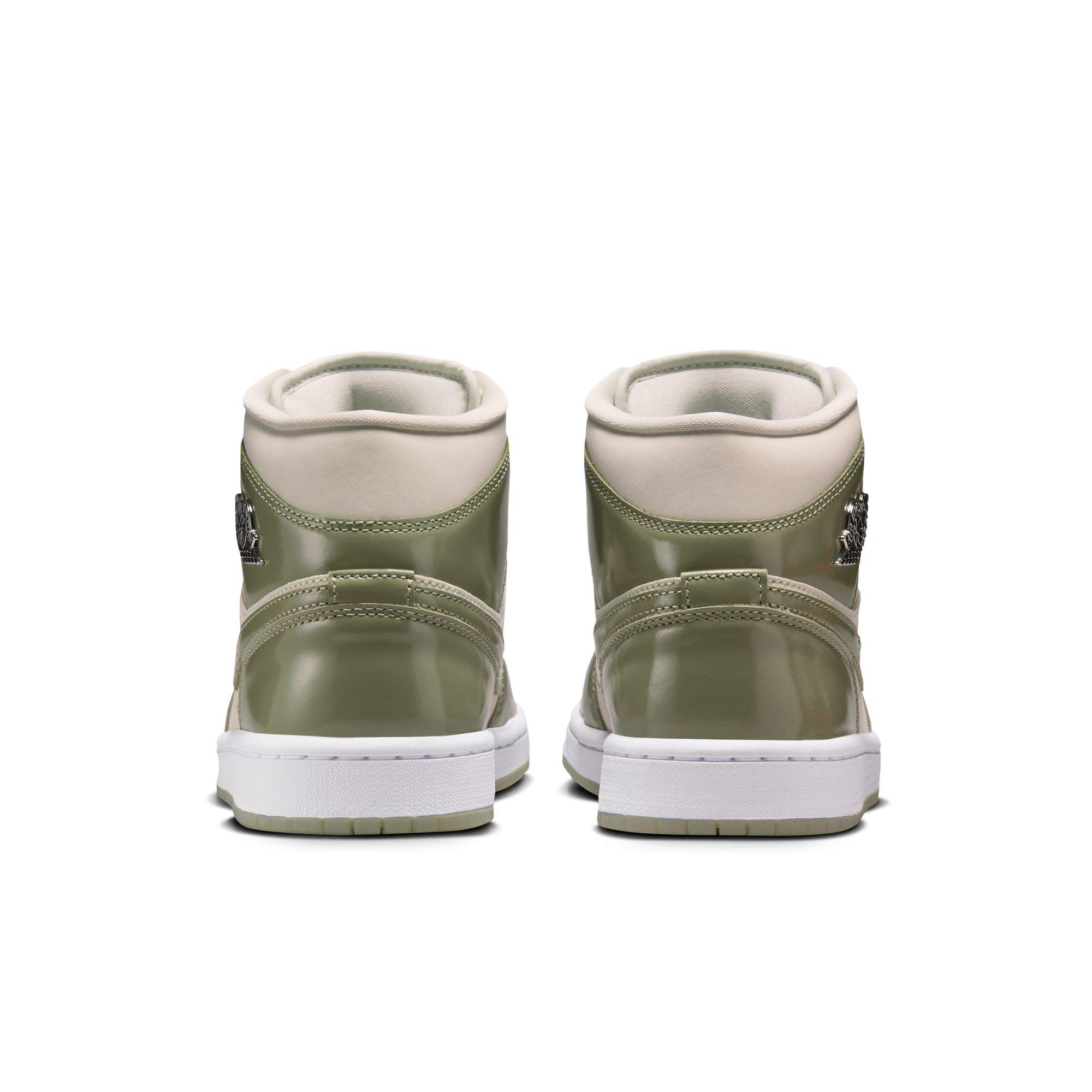 Jordan 1 Mid SE "Sea Glass/Oil Green/Metallic Silver" Women's Shoe - GREEN Thumbnail View 7