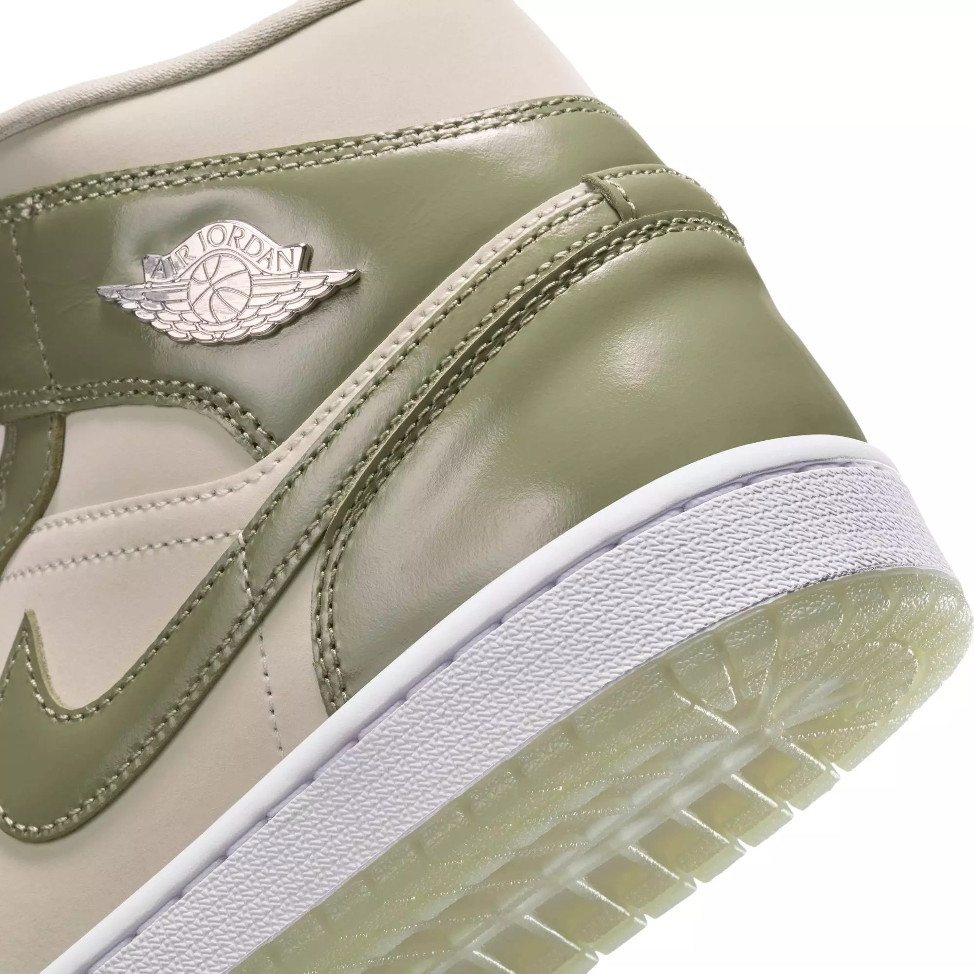 Jordan 1 Mid SE "Sea Glass/Oil Green/Metallic Silver" Women's Shoe - GREEN