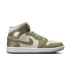 Jordan 1 Mid SE "Sea Glass/Oil Green/Metallic Silver" Women's Shoe