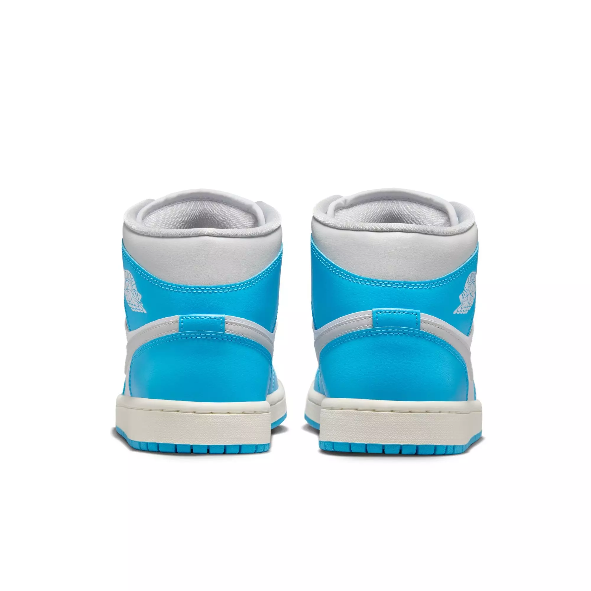 Jordan 1 Mid "Dk Powder Blue/Neutral Grey/White/Sail" Women's Shoe - BLUE/WHITE