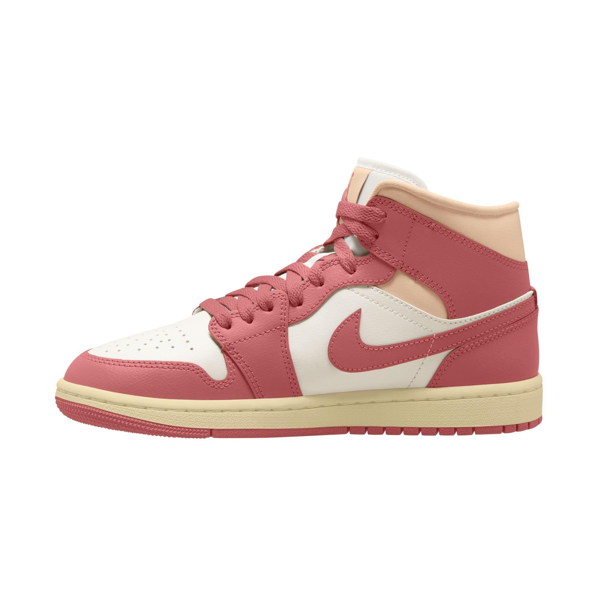 Jordan 1 Mid "Sail/Pink Salt/Guava Ice/Muslin" Women's Shoe - PINK/WHITE Thumbnail View 4