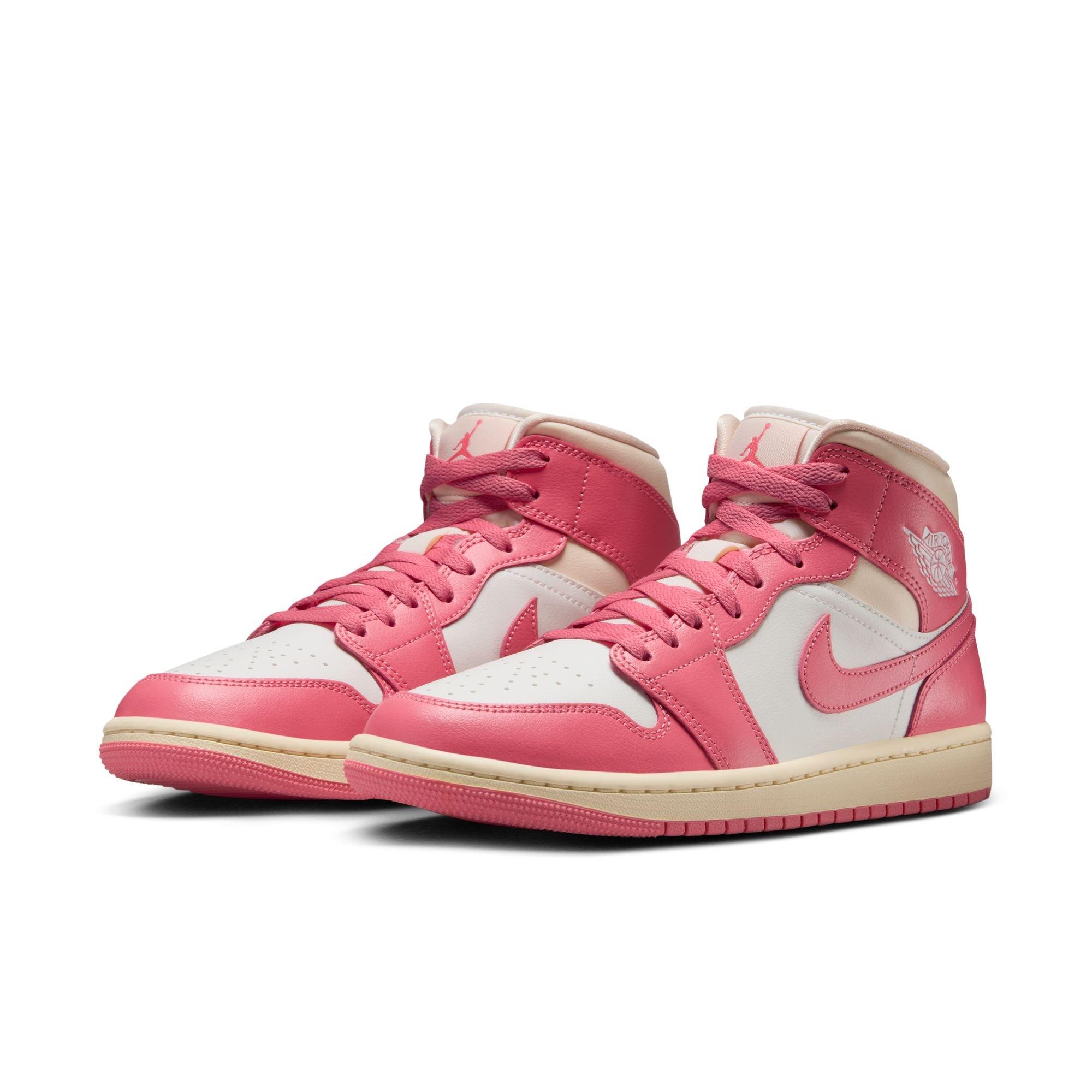 Jordan 1 Mid "Sail/Pink Salt/Guava Ice/Muslin" Women's Shoe - PINK/WHITE Thumbnail View 5